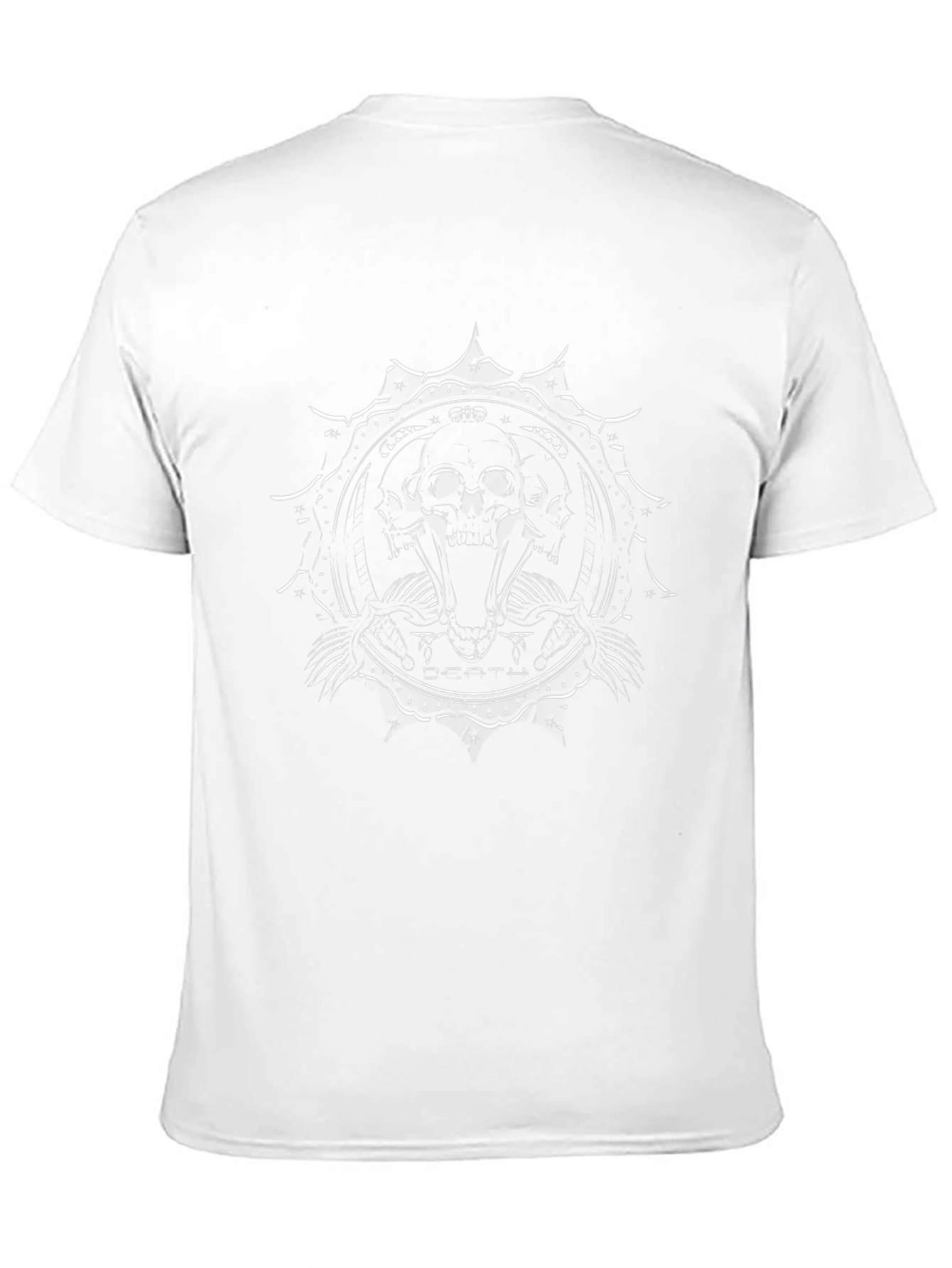Skull Emblem Graphic T-Shirt - Dark Fashion Tee