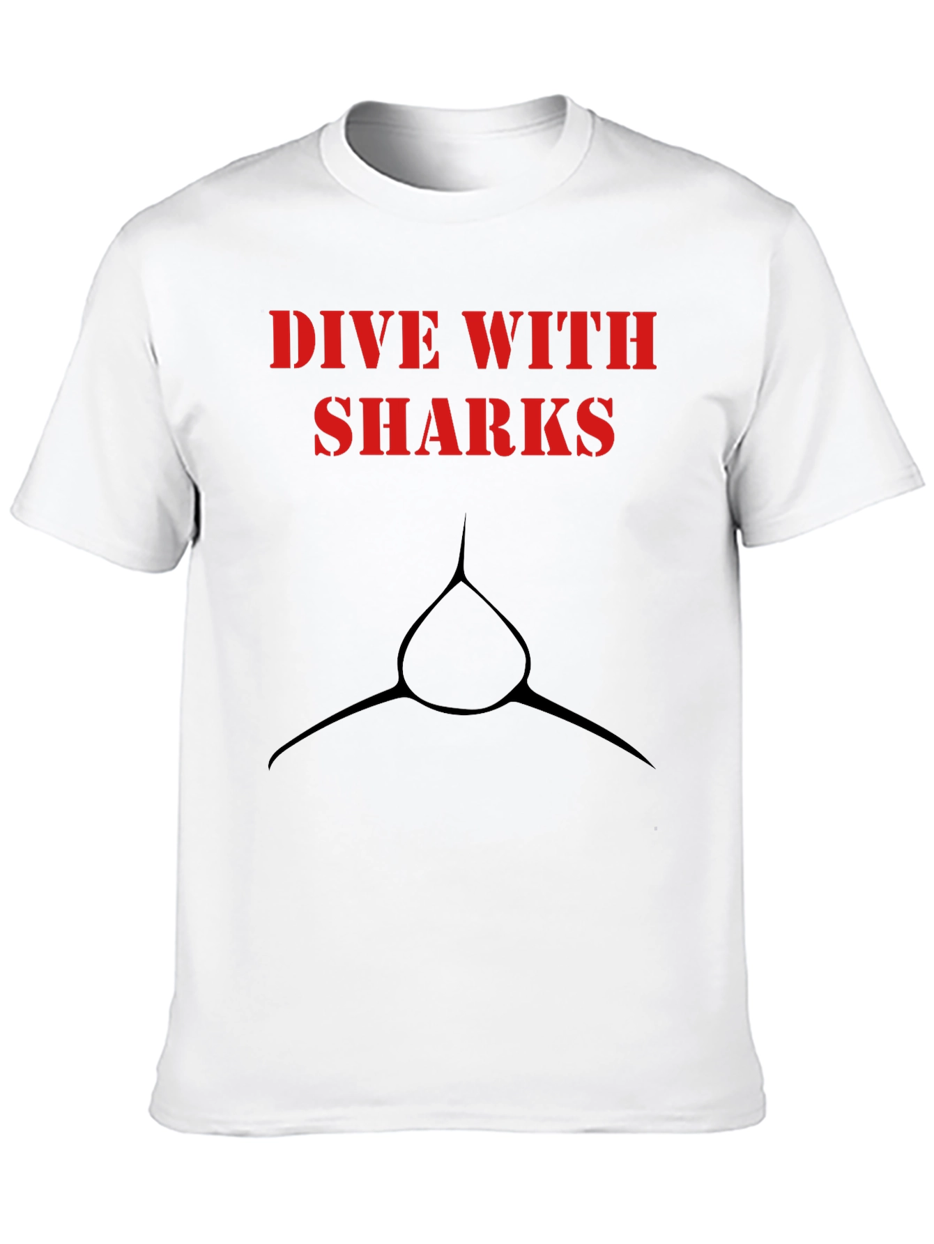 Dive With Sharks Graphic Tee - Mens Black T-Shirt