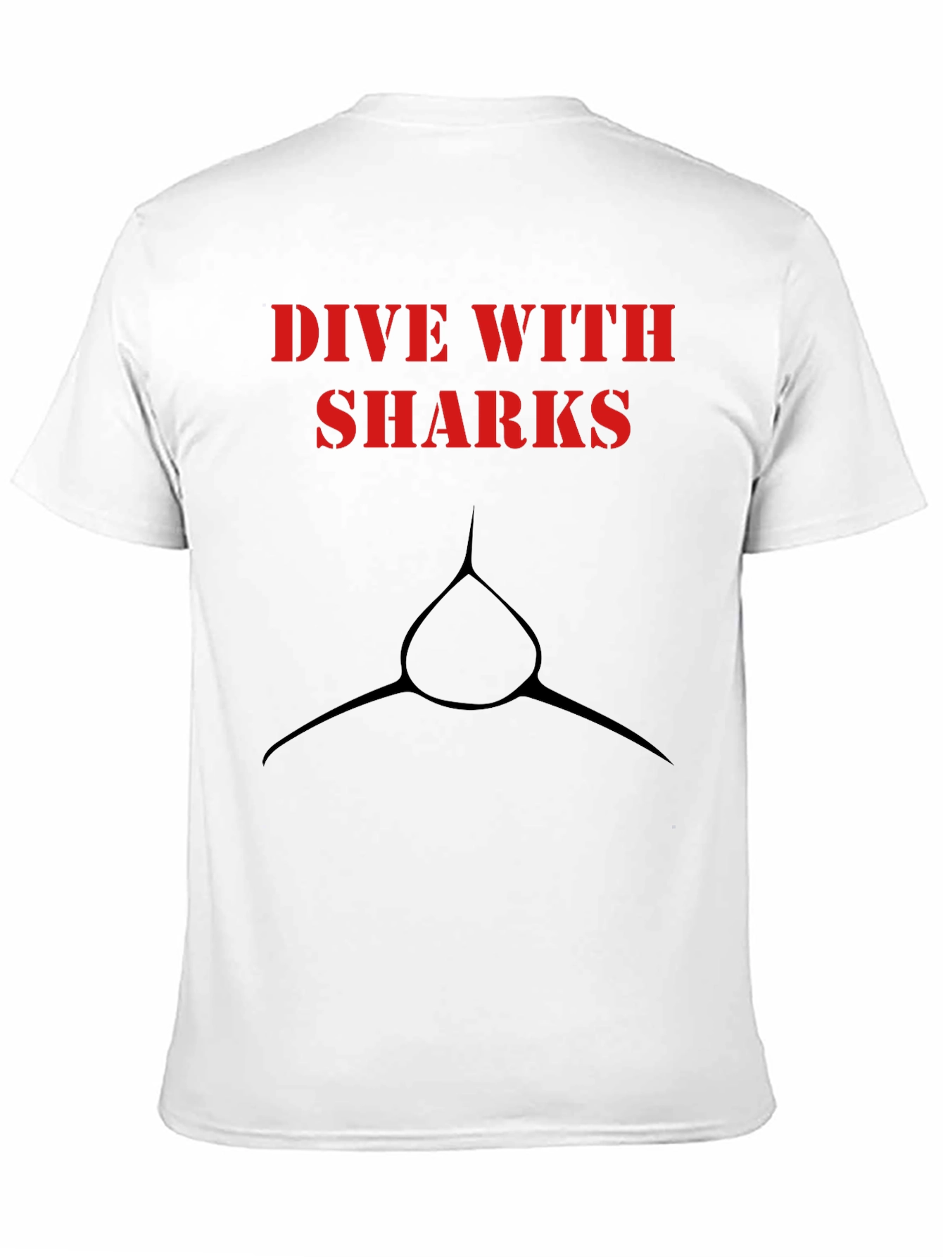 Dive With Sharks Graphic Tee - Mens Black T-Shirt