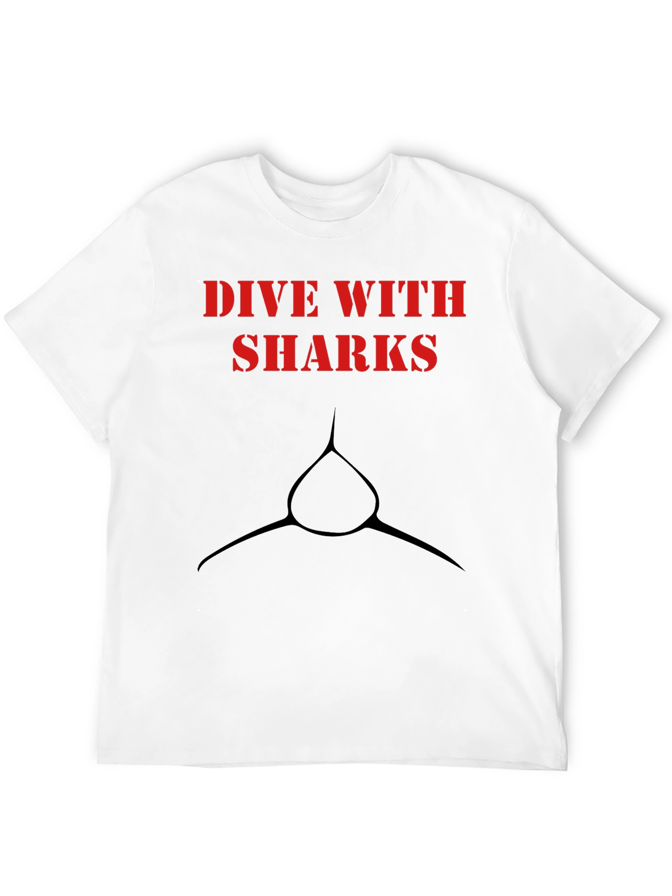 Dive With Sharks Graphic Tee - Mens Black T-Shirt