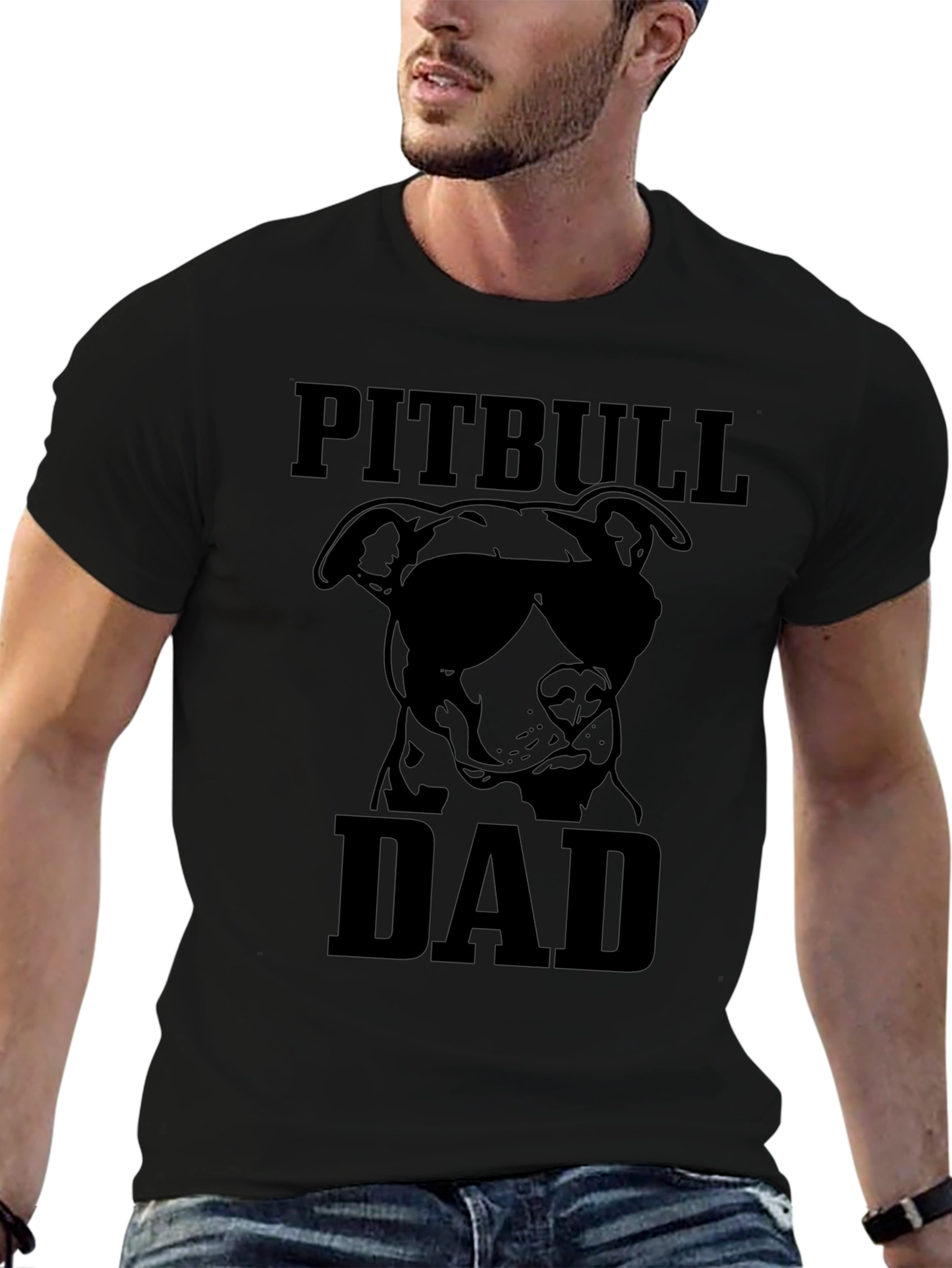 Pitbull Dad Graphic Tee - Cool Dog Lover Shirt