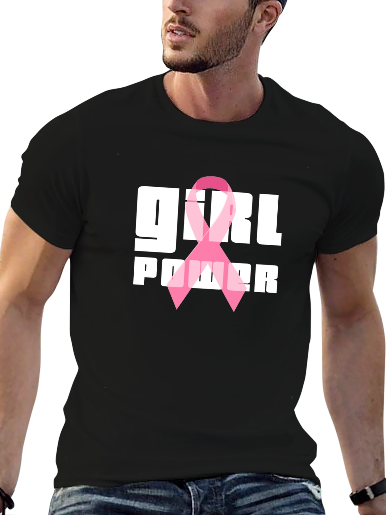 Girl Power Breast Cancer Awareness T-Shirt