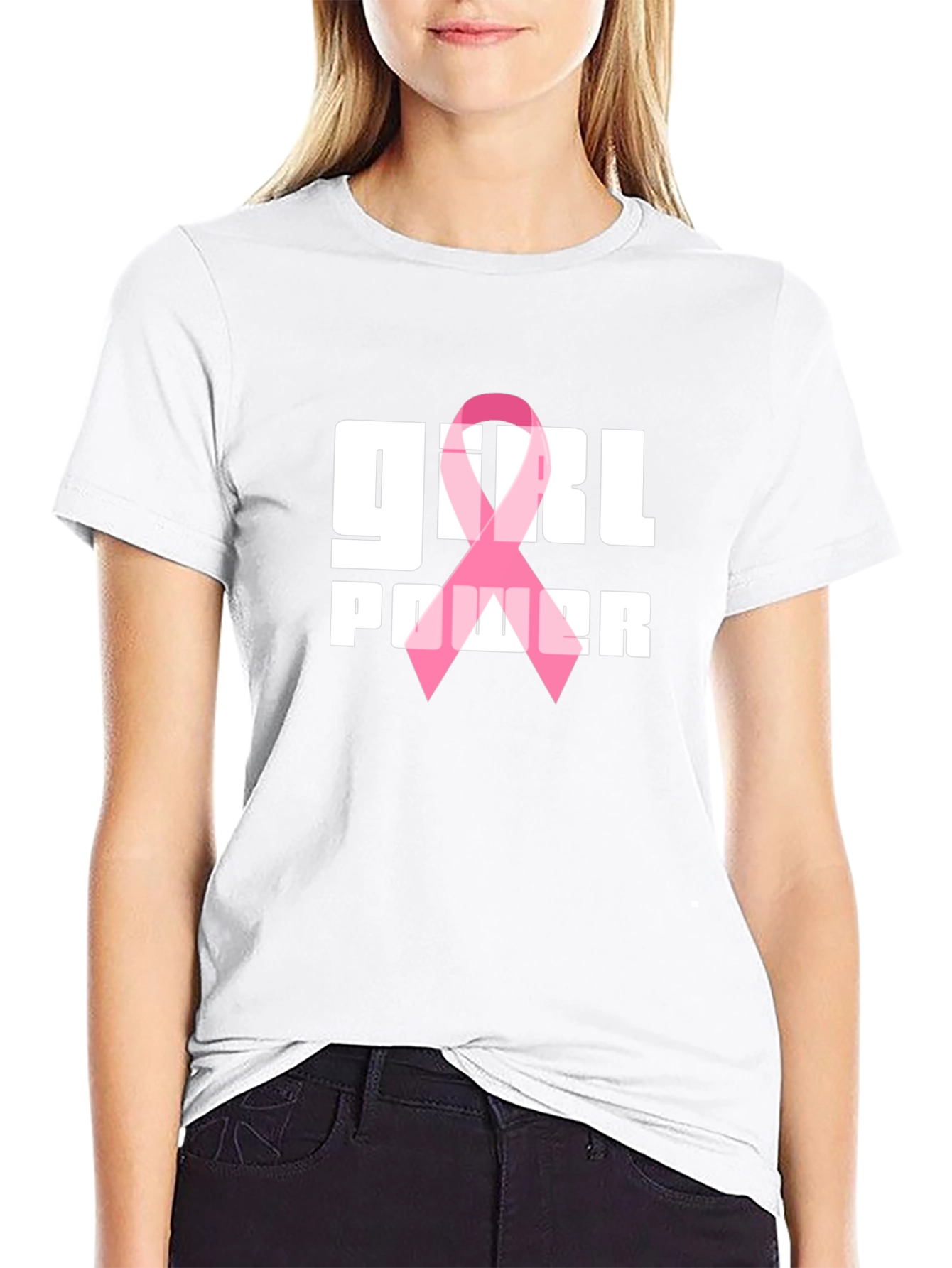 Girl Power Breast Cancer Awareness T-Shirt