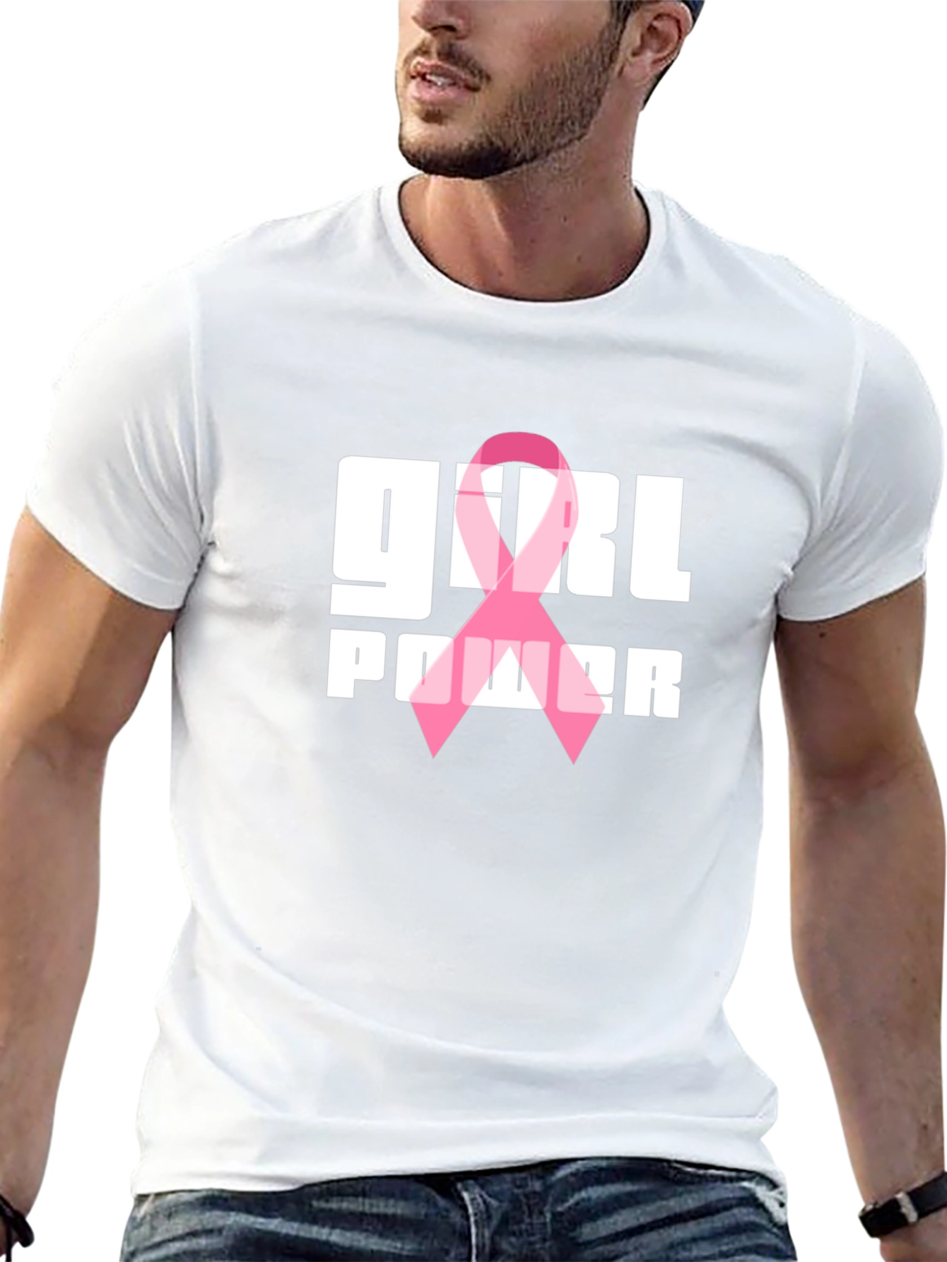 Girl Power Breast Cancer Awareness T-Shirt