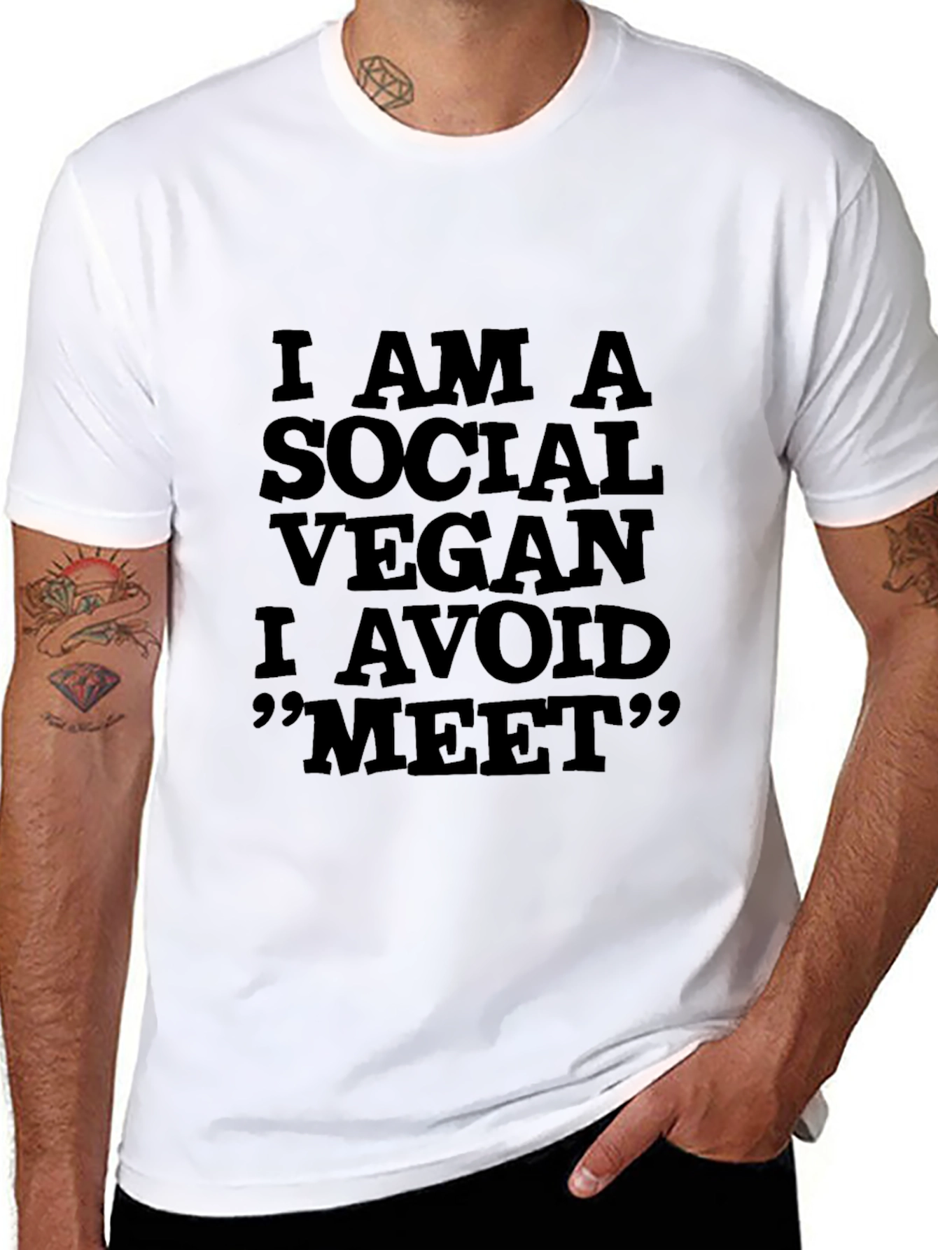 Social Vegan T-Shirt - Funny Vegan Tee