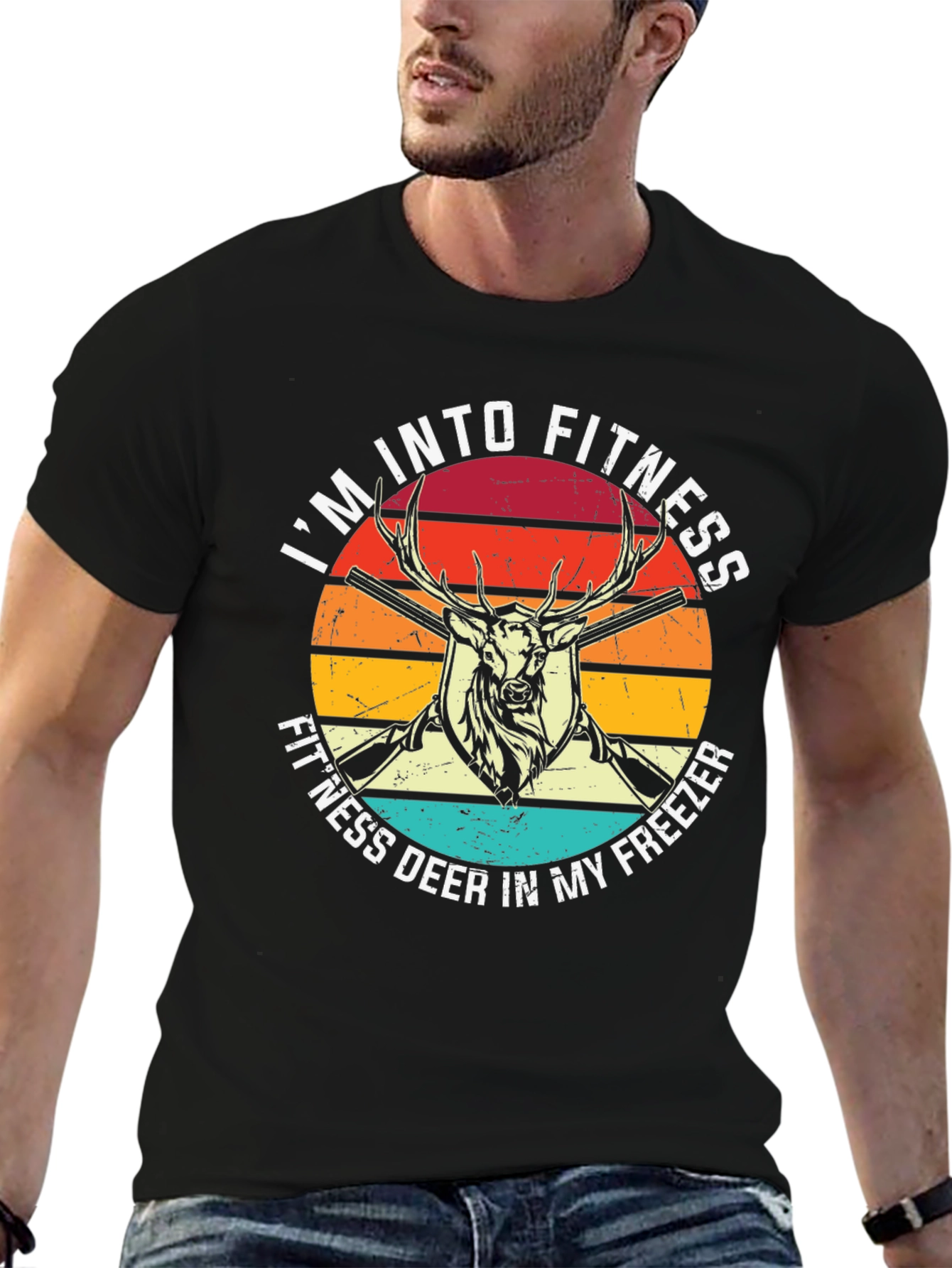 Fitness Deer T-Shirt Hunting Graphic Tee