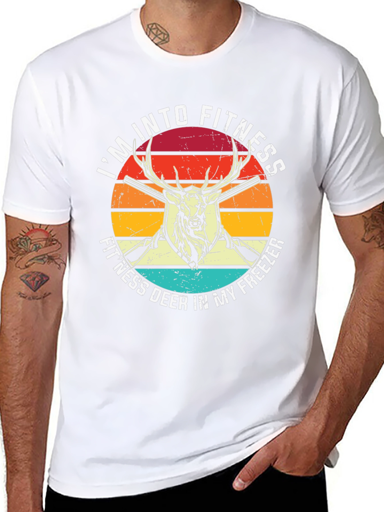 Fitness Deer T-Shirt Hunting Graphic Tee