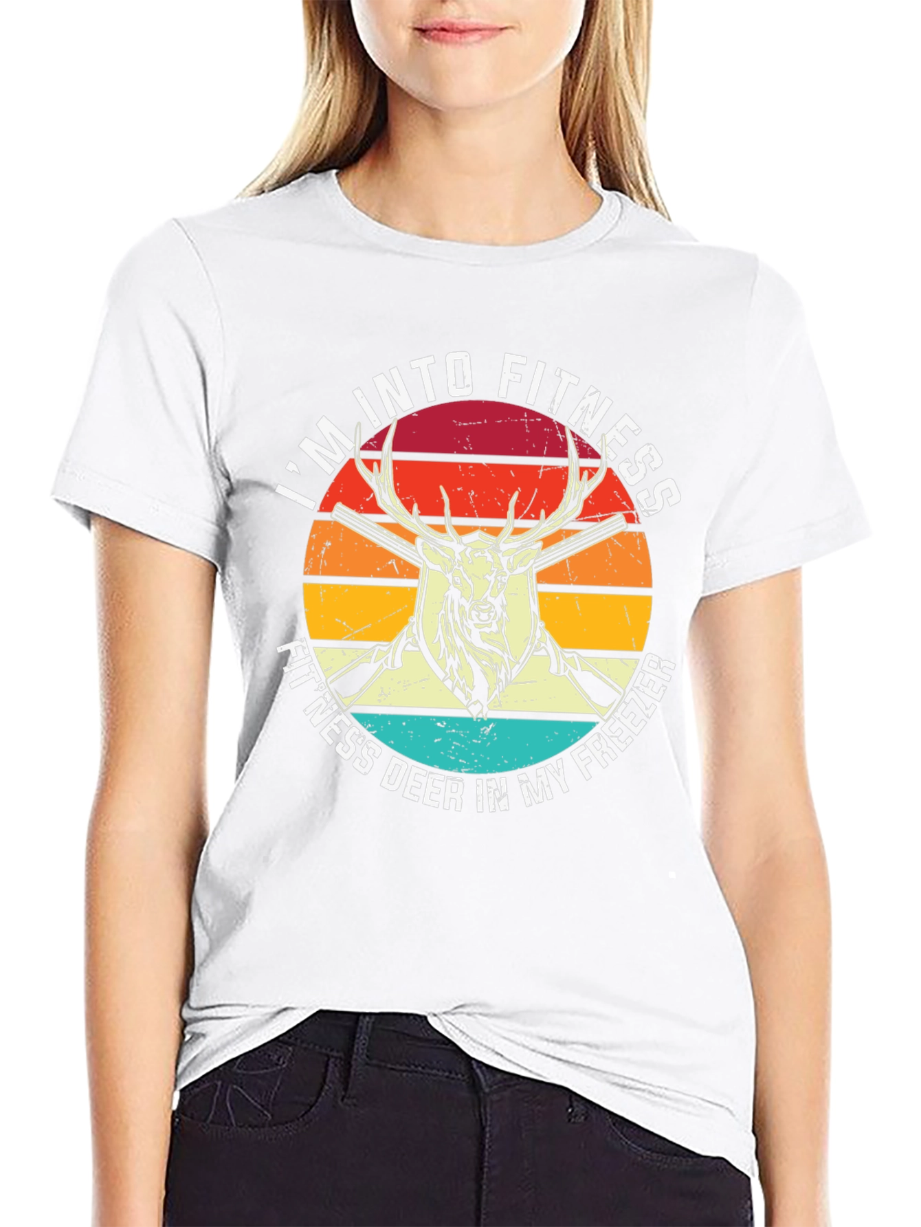 Fitness Deer T-Shirt Hunting Graphic Tee