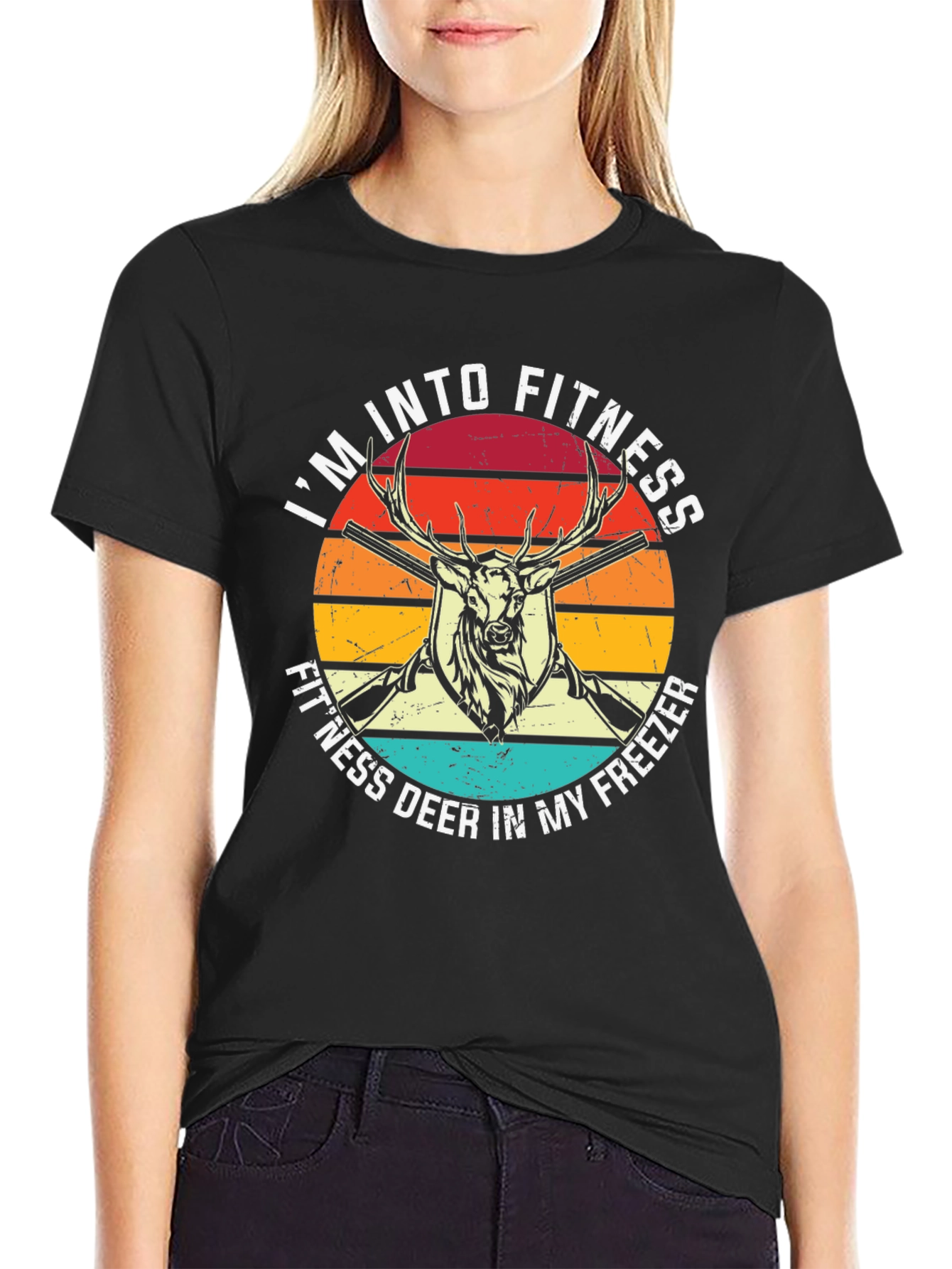 Fitness Deer T-Shirt Hunting Graphic Tee