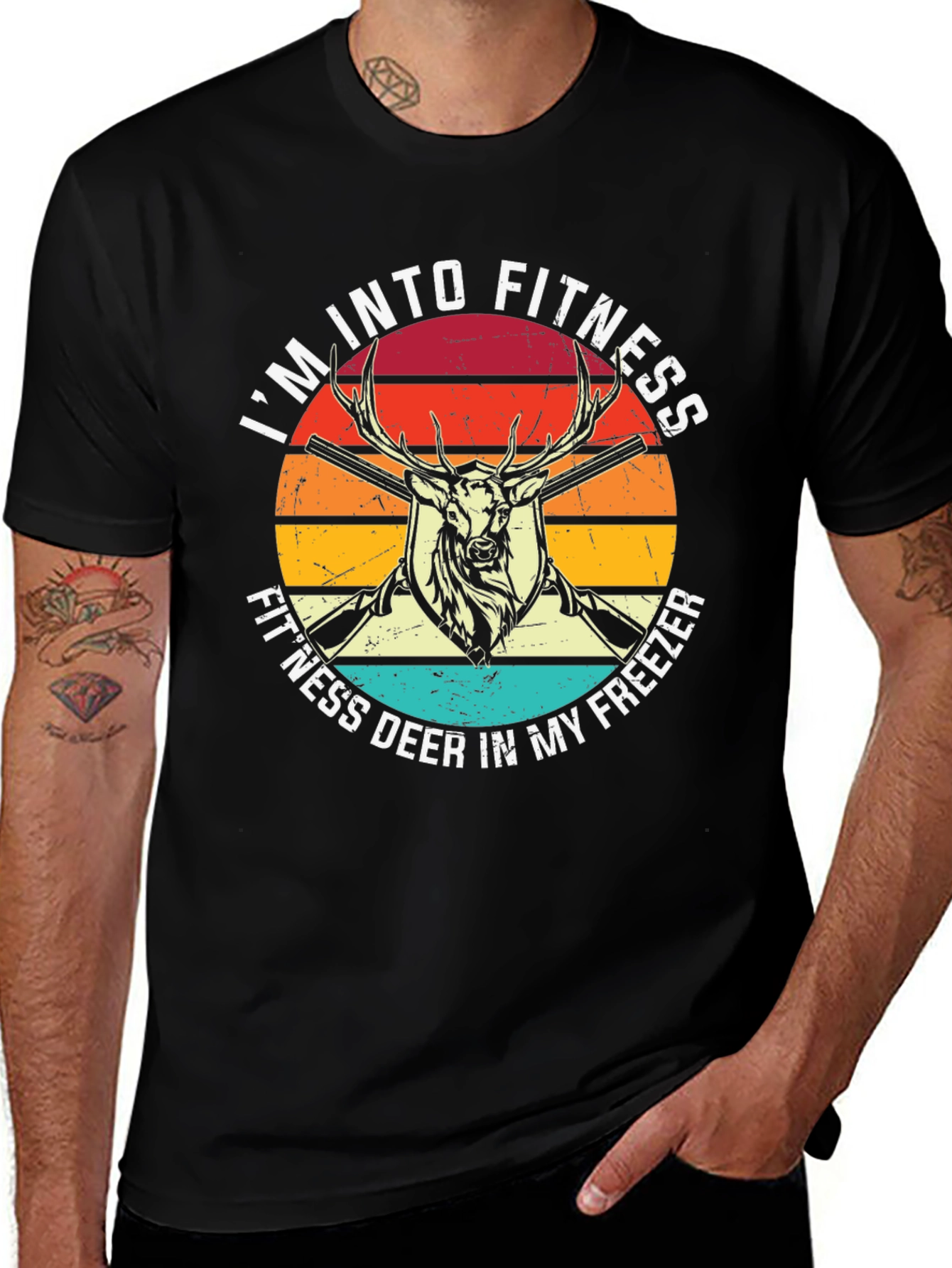 Fitness Deer T-Shirt Hunting Graphic Tee