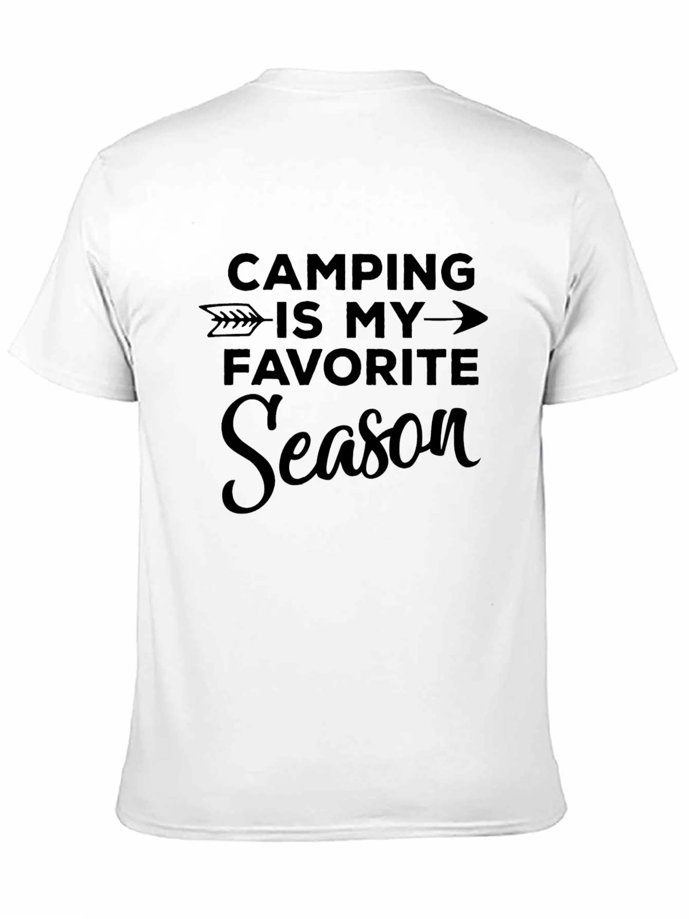 Camping Is My Favorite Season Black T-Shirt