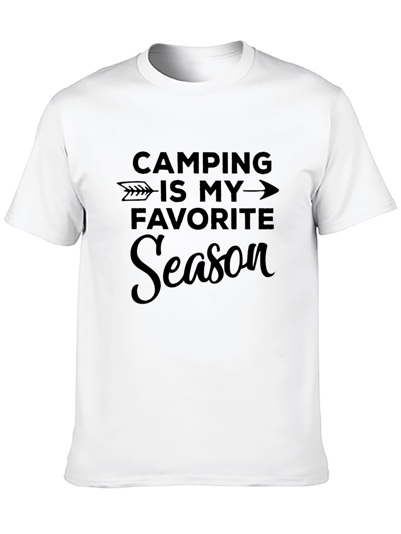 Camping Is My Favorite Season Black T-Shirt
