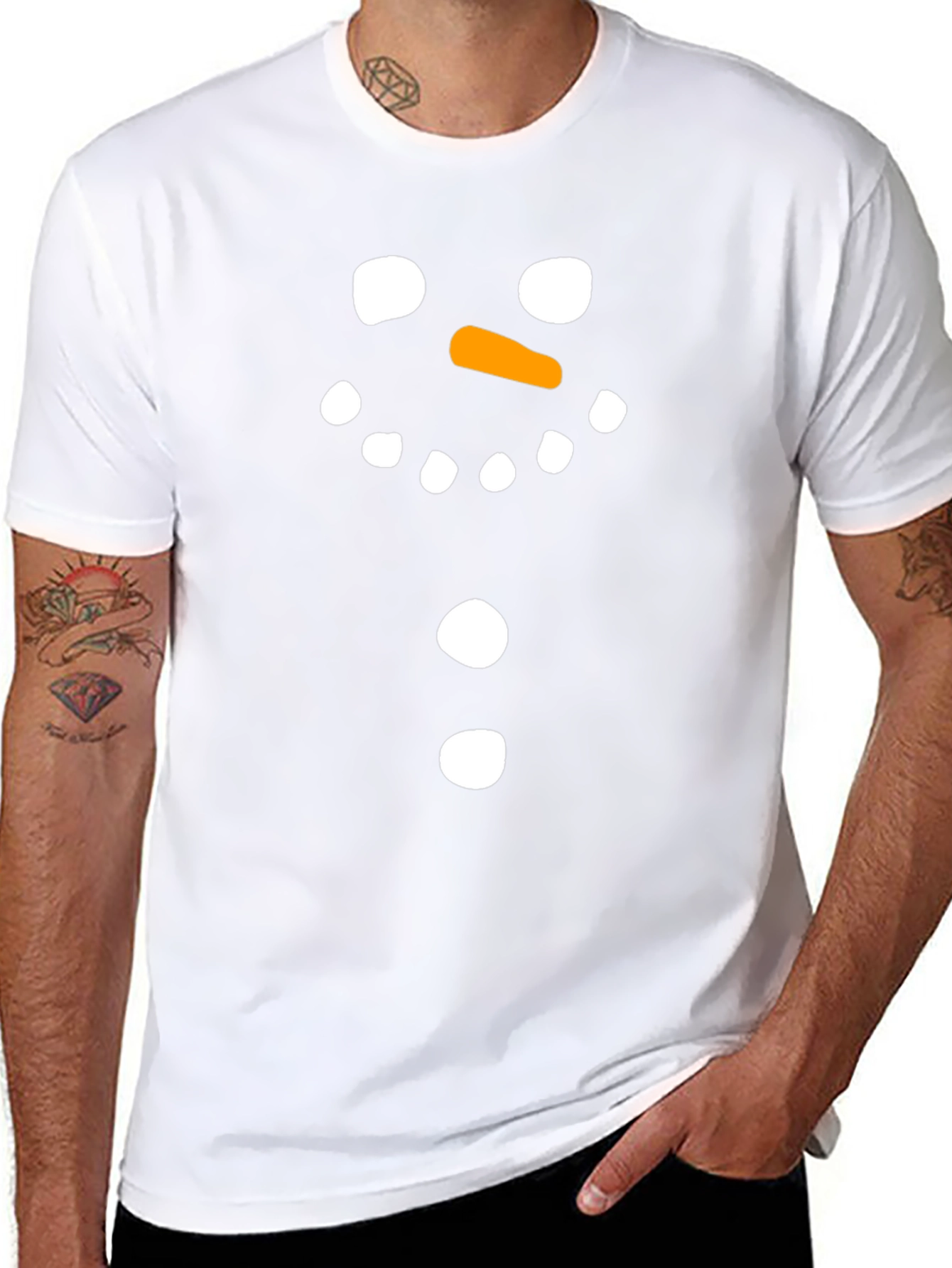 Snowman Graphic Tee - Holiday Festive Shirt