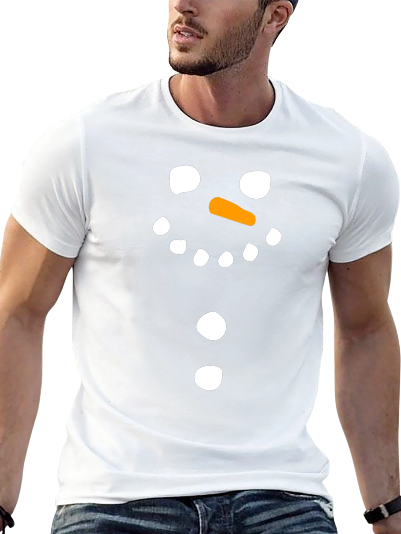 Snowman Graphic Tee - Holiday Festive Shirt