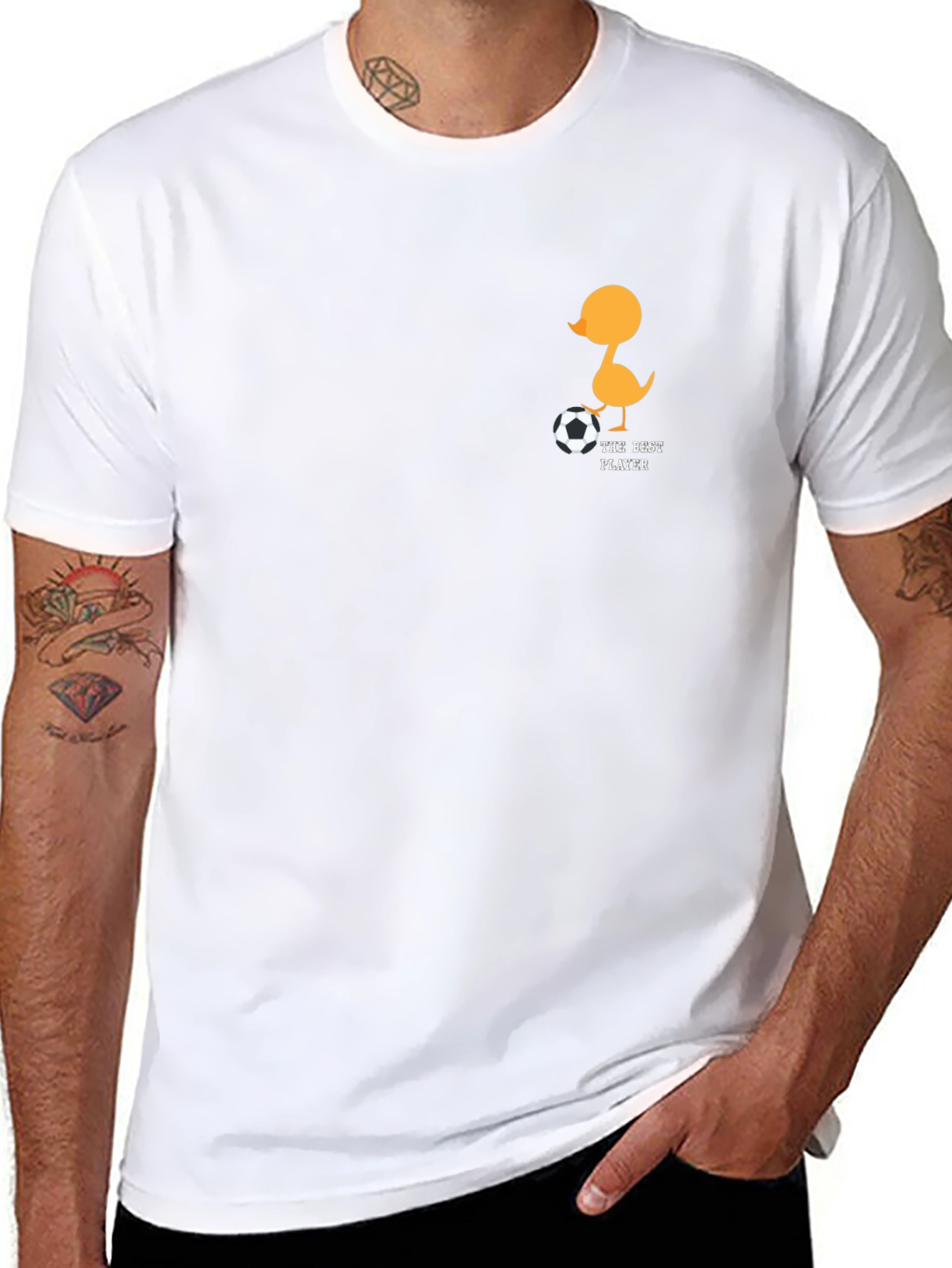 Duck Soccer Player Graphic T-Shirt