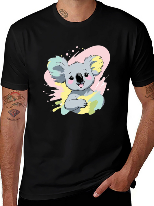 Koala Bear Graphic Tee - Mens Black T-Shirt
