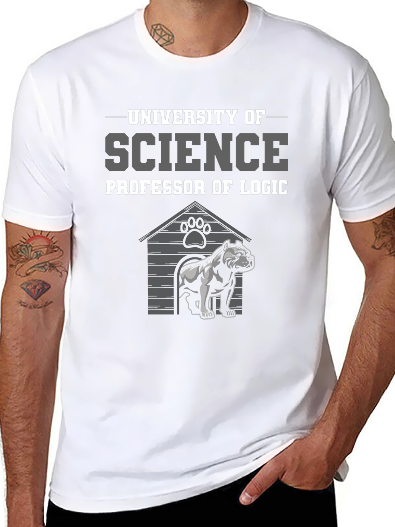 Science Professor Logic Dog T-Shirt