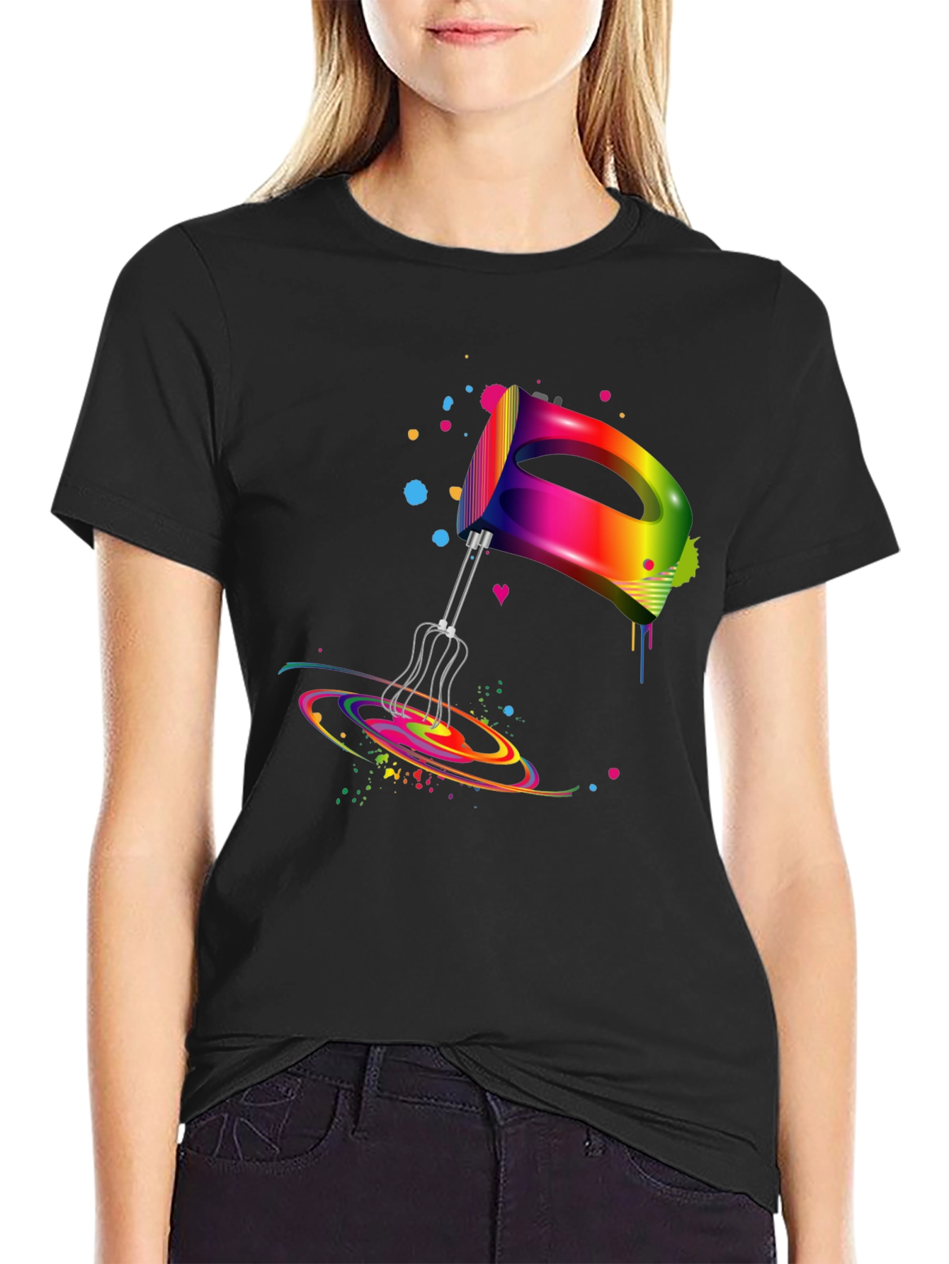 Rainbow Mixer Graphic Tee - Stylish & Fun