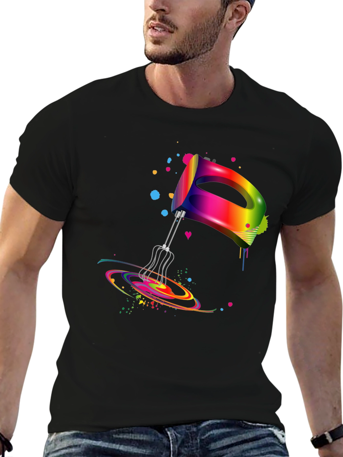 Rainbow Mixer Graphic Tee - Stylish & Fun