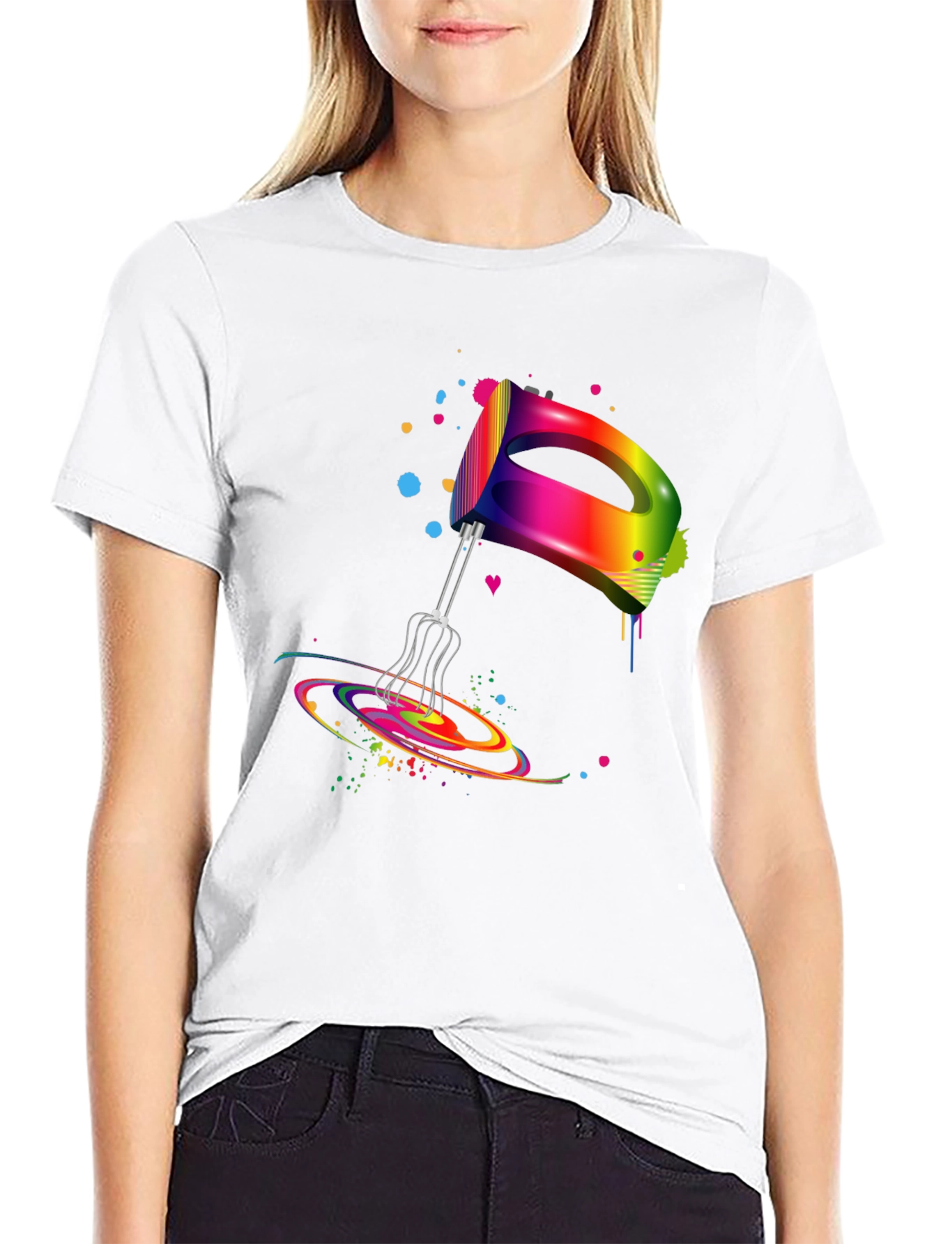 Rainbow Mixer Graphic Tee - Stylish & Fun