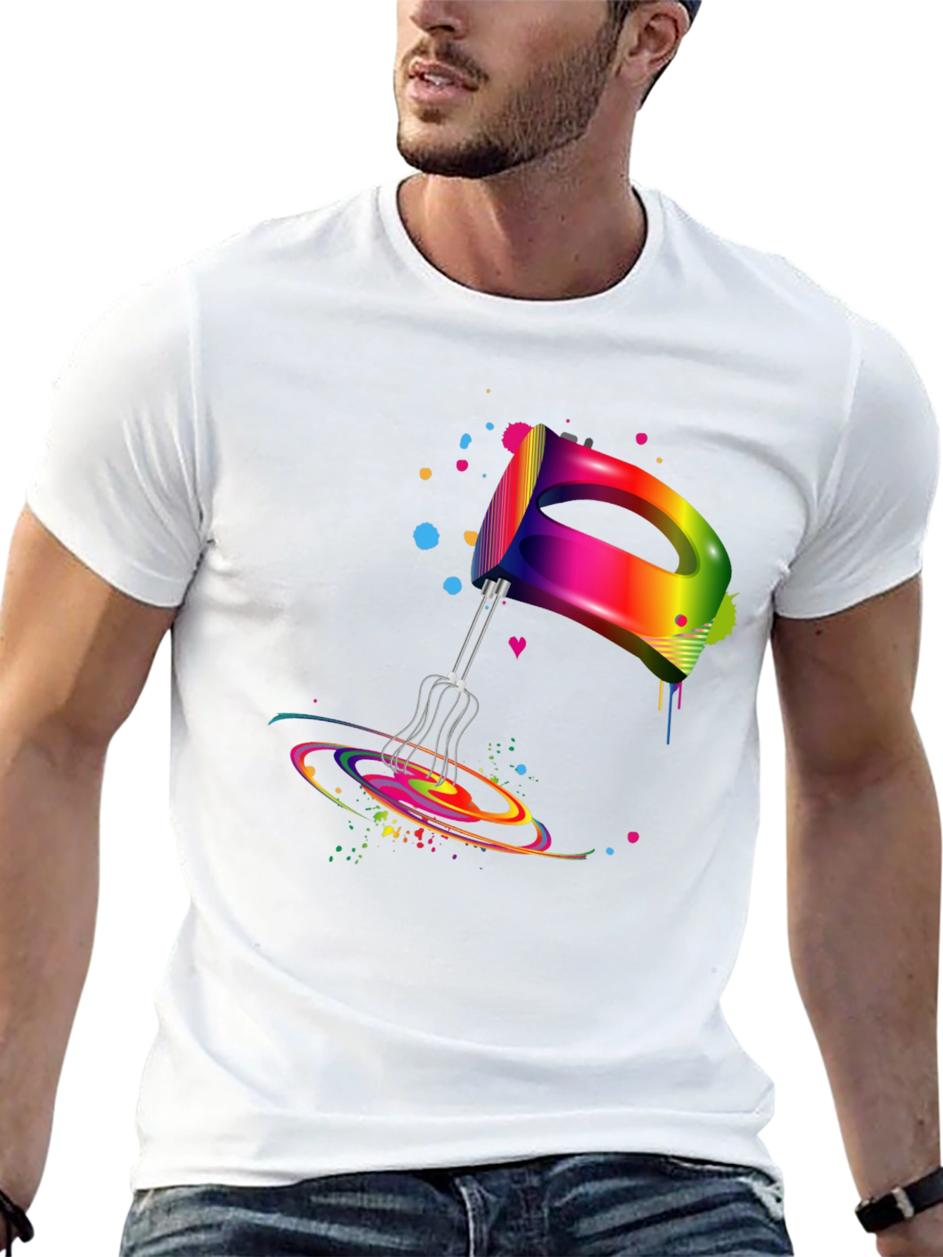 Rainbow Mixer Graphic Tee - Stylish & Fun