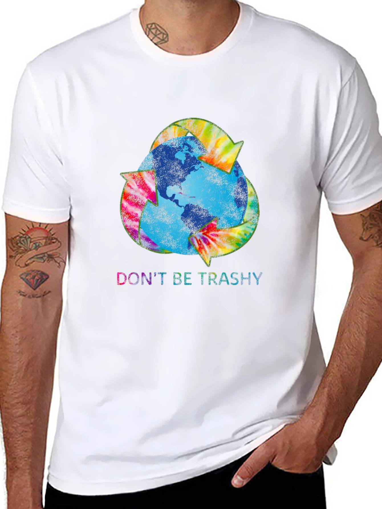 Eco-Friendly Recycle Earth Graphic T-Shirt