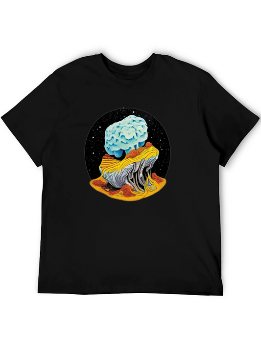 Cosmic Mushroom Tee - Black Unisex