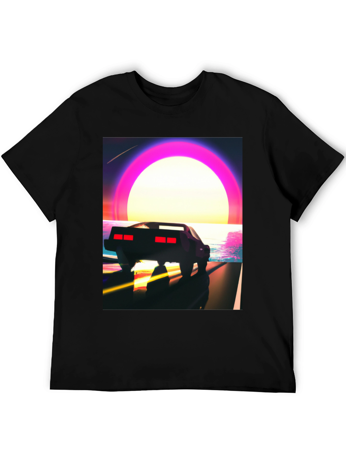 Retro Sunset Drive T-Shirt - Classic Car Design