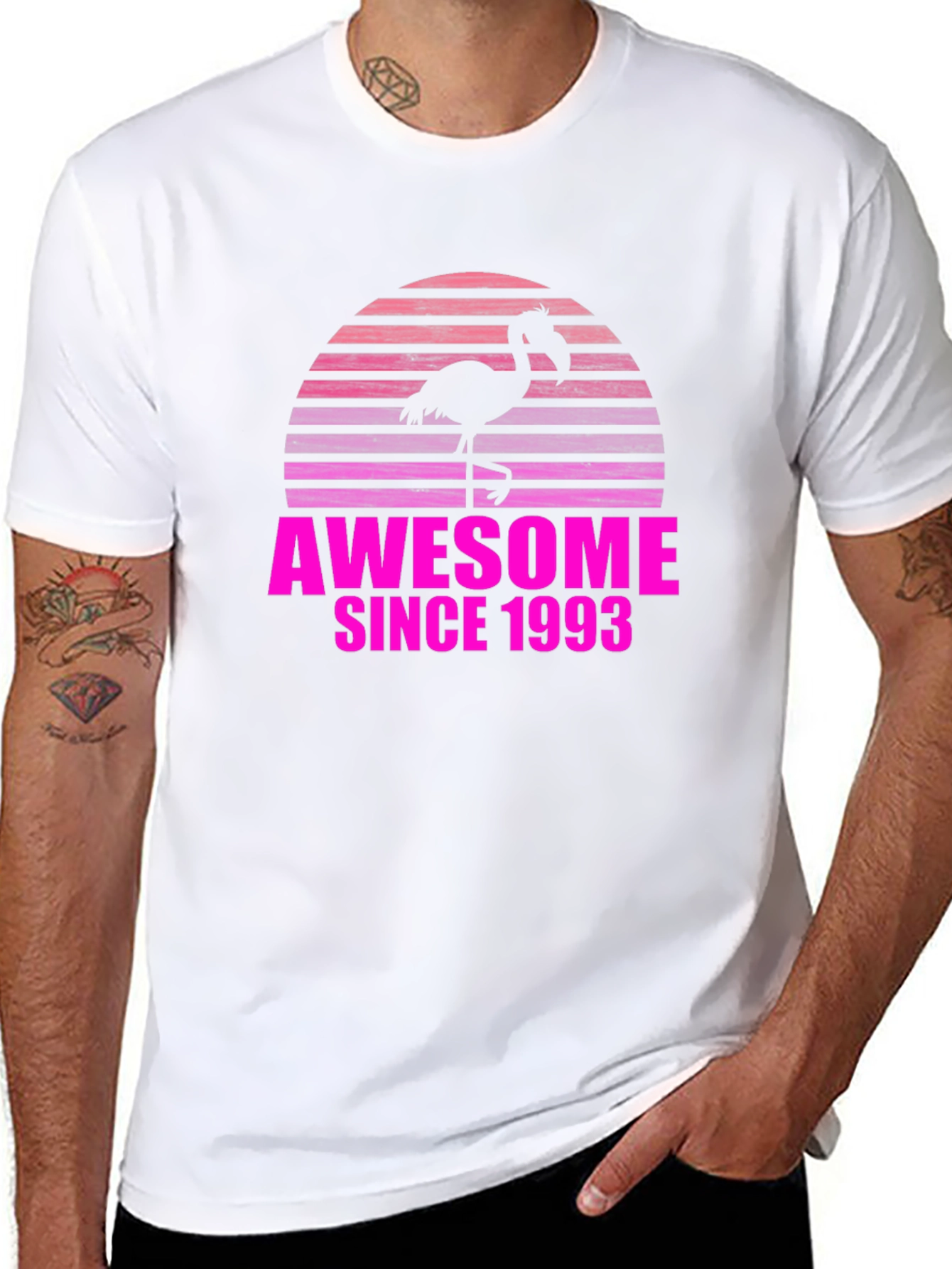 Awesome Since 1993 Flamingo T-Shirt
