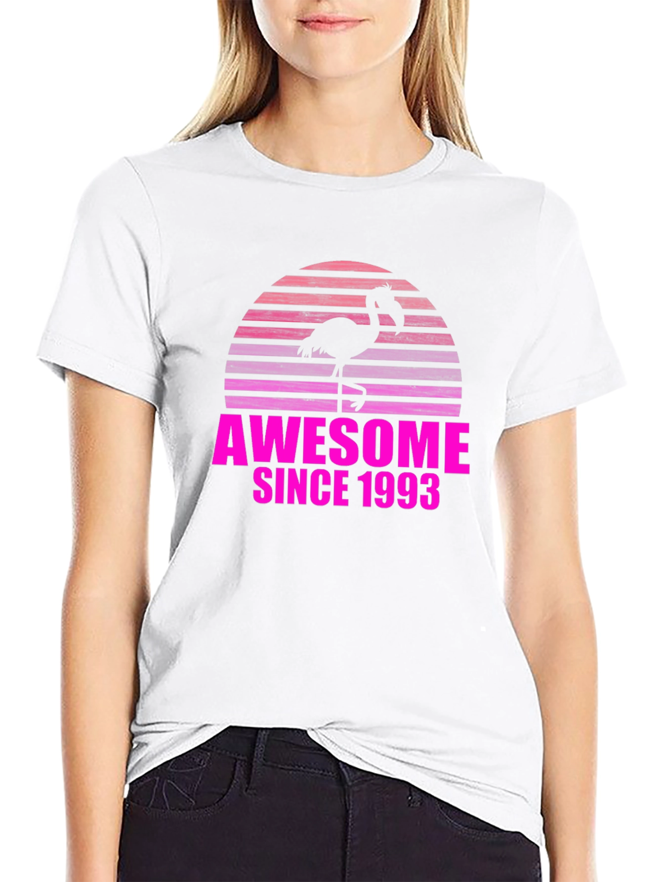Awesome Since 1993 Flamingo T-Shirt
