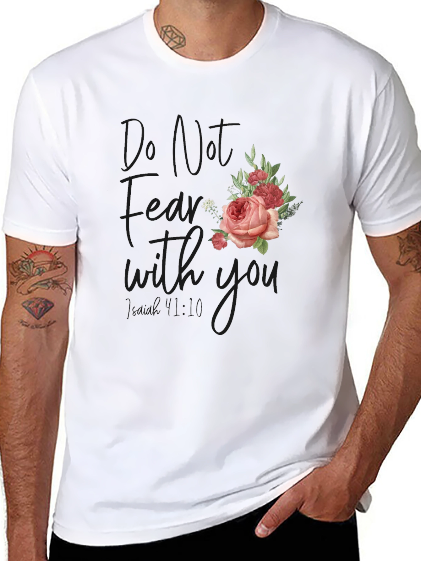 Floral Graphic Tee - Do Not Fear