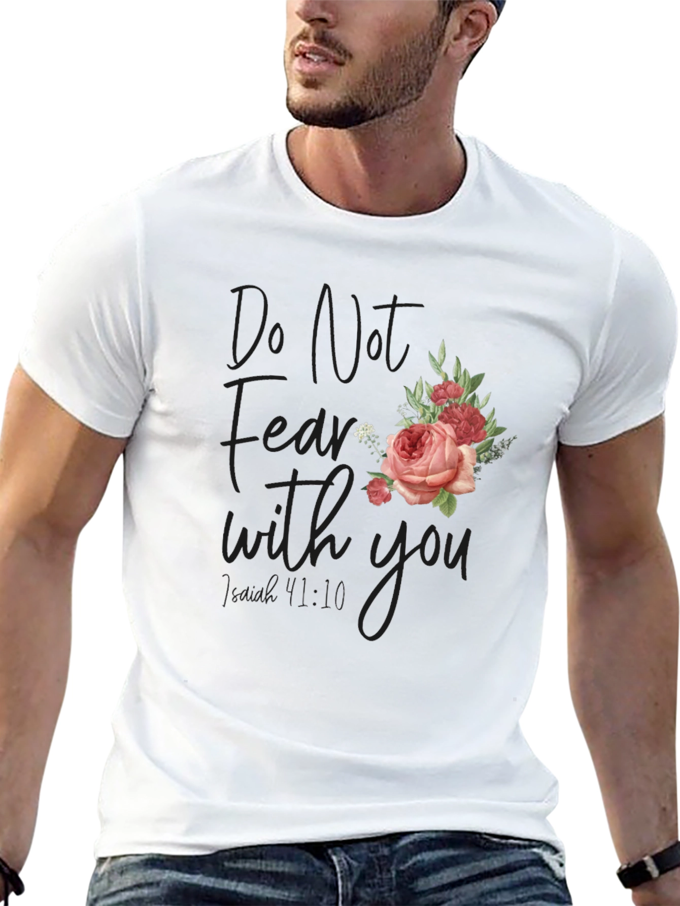 Floral Graphic Tee - Do Not Fear