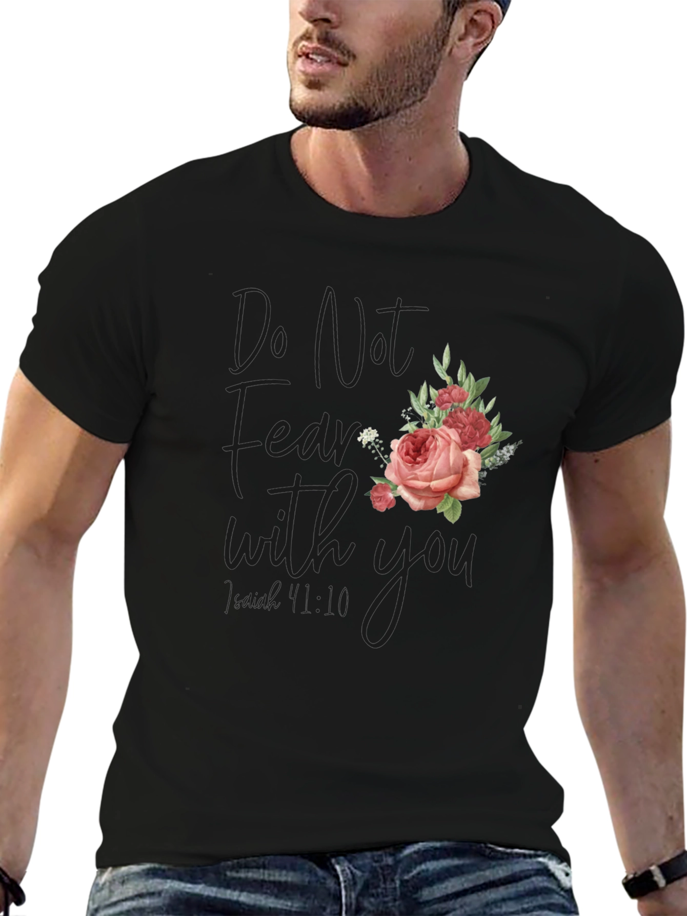 Floral Graphic Tee - Do Not Fear