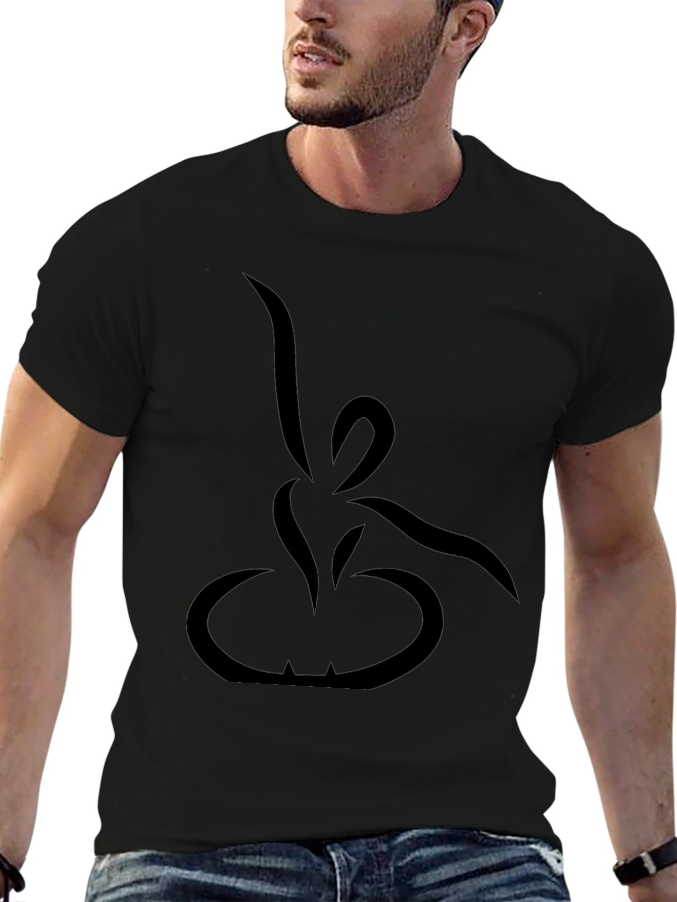 Modern Minimalist Black Graphic Tee