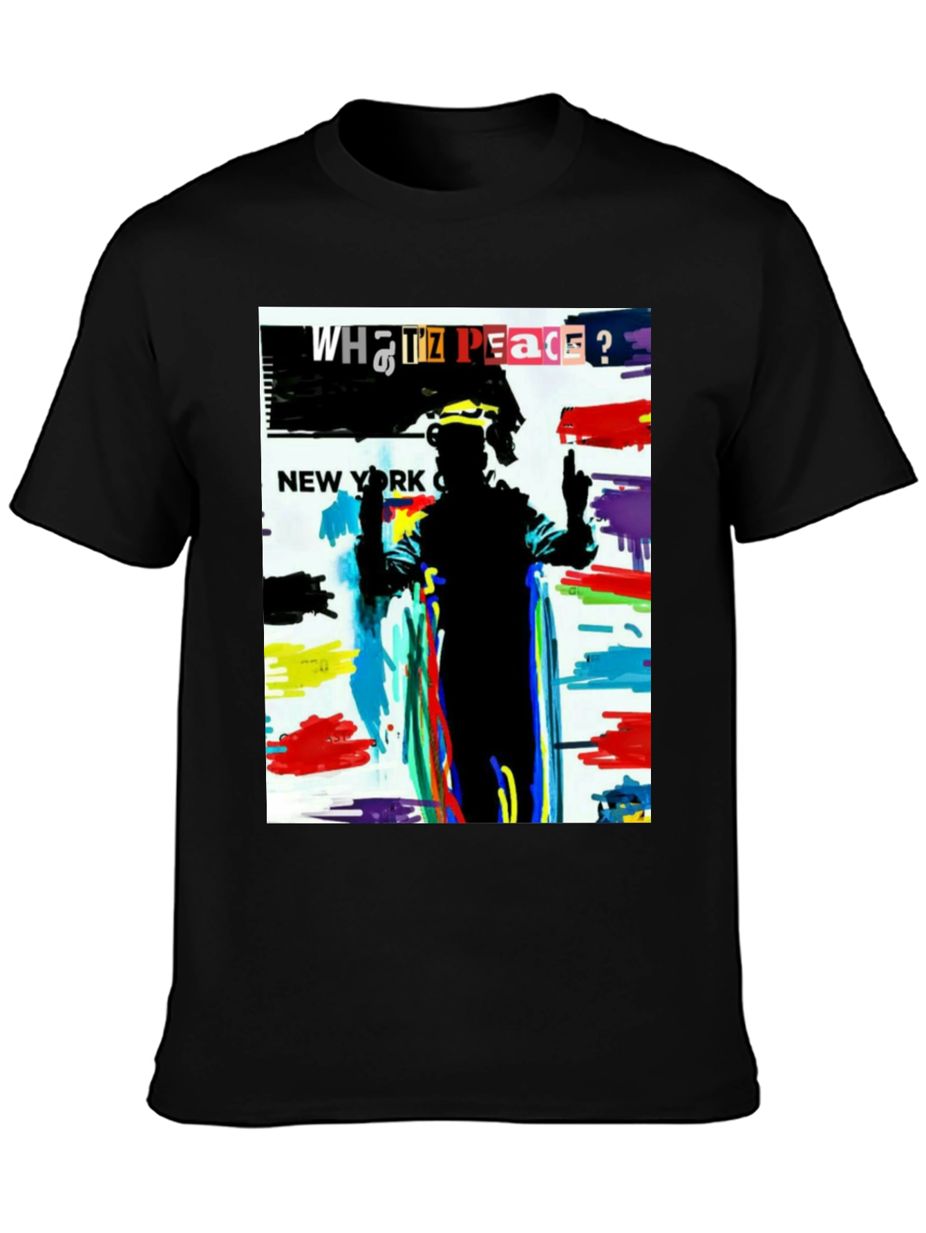 Abstract Art Graphic Tee - What IZ Peace?
