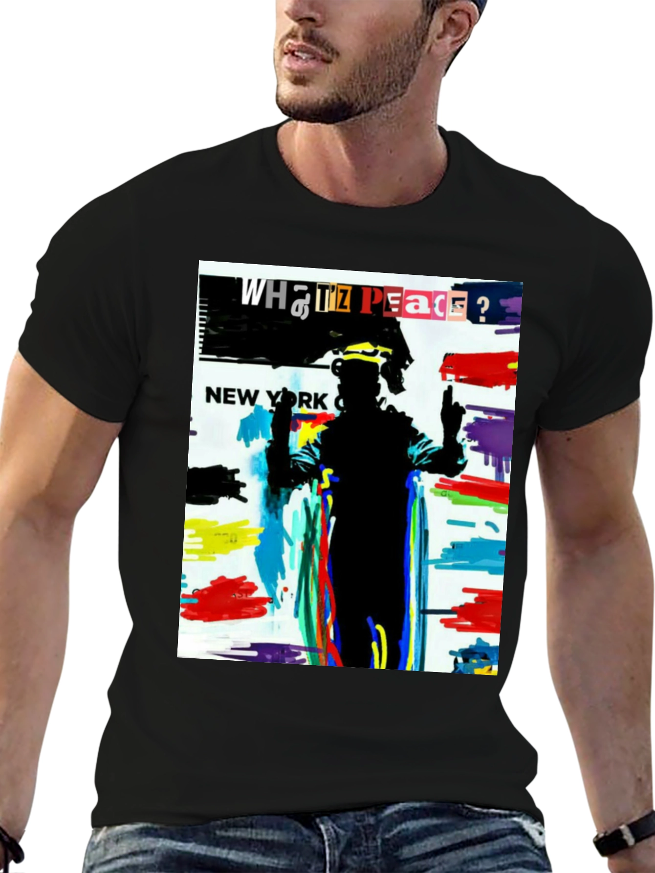 Abstract Art Graphic Tee - What IZ Peace?
