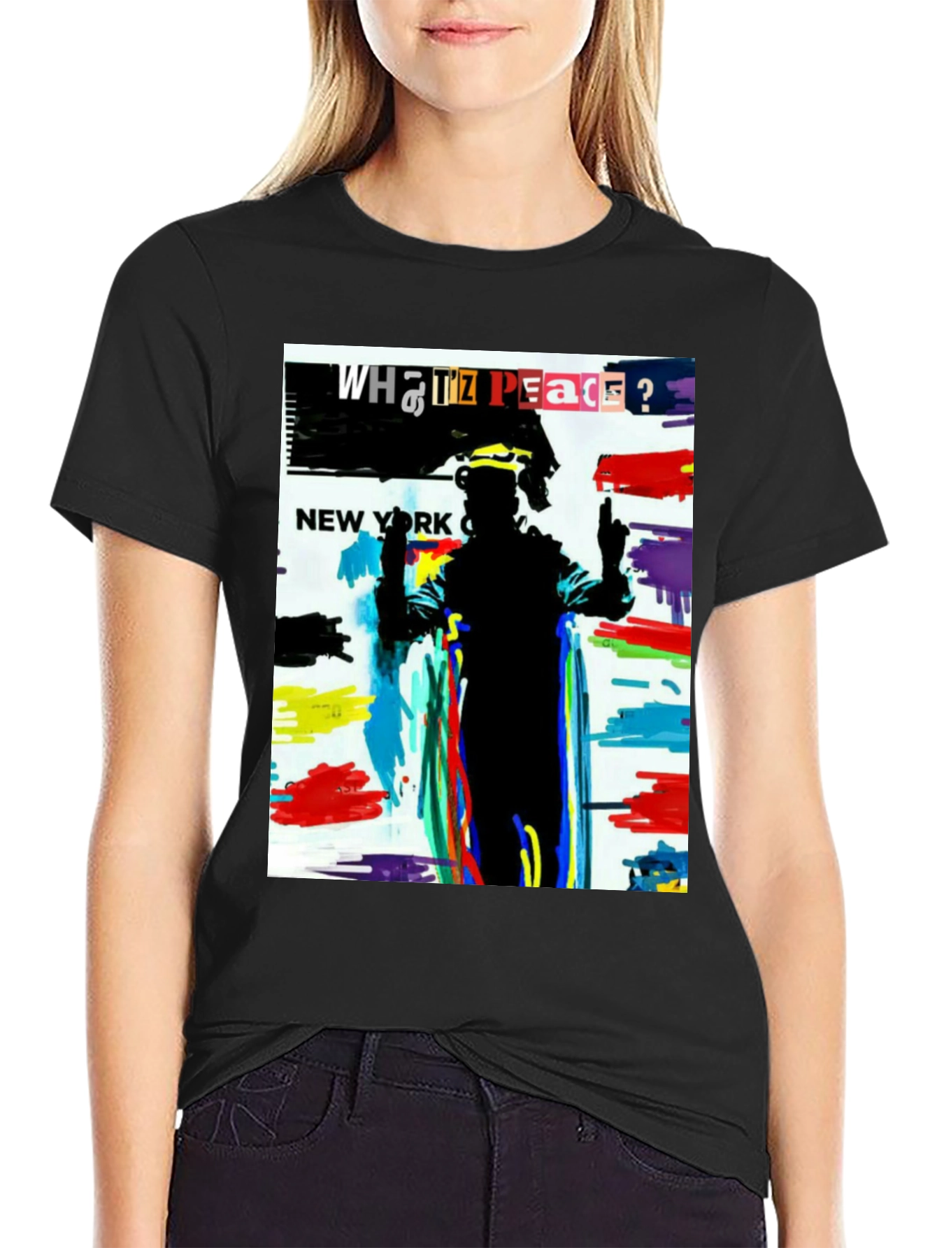 Abstract Art Graphic Tee - What IZ Peace?