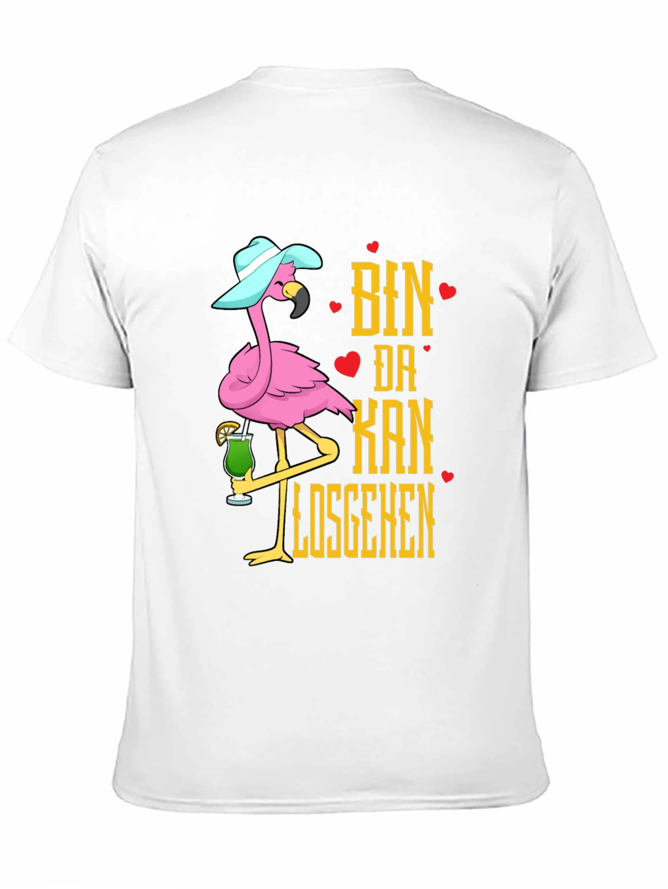 Tropical Flamingo Ready To Go Black T-Shirt