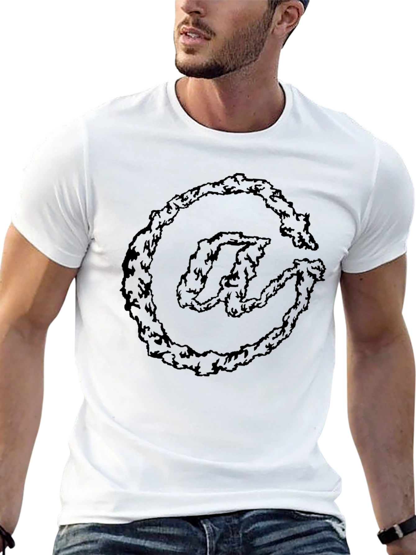 Smoky At Symbol Graphic Tee - Cool Unique Design
