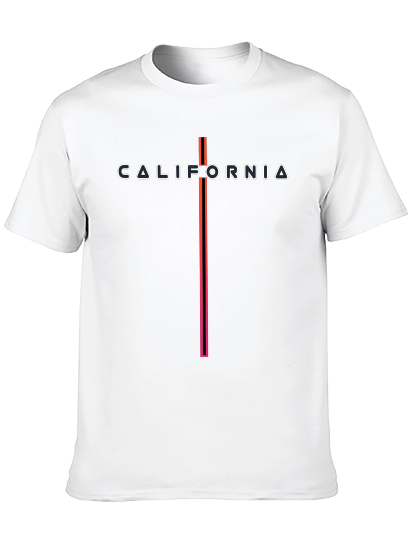 California Graphic Print Black T-Shirt