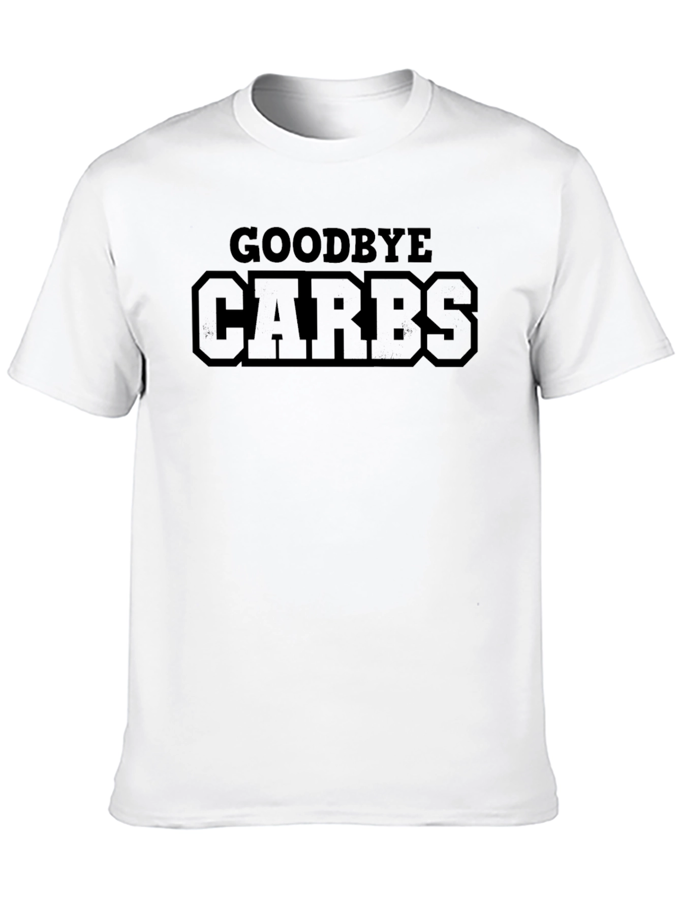 Goodbye Carbs Graphic Tee - Black Crew Neck T-Shirt