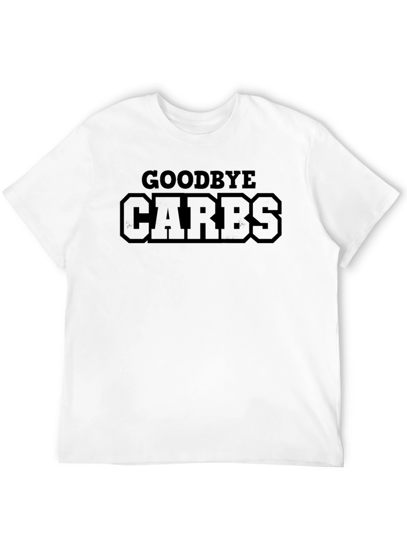 Goodbye Carbs Graphic Tee - Black Crew Neck T-Shirt