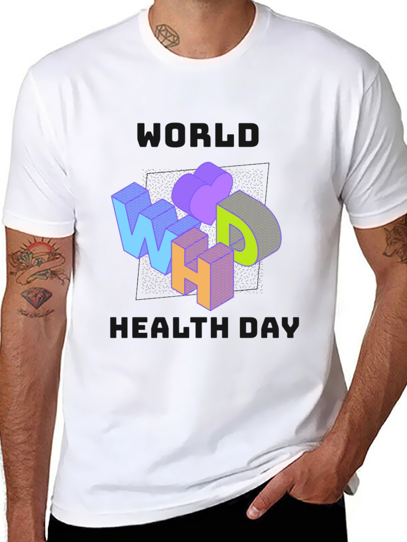 World Health Day Graphic Tee - Black