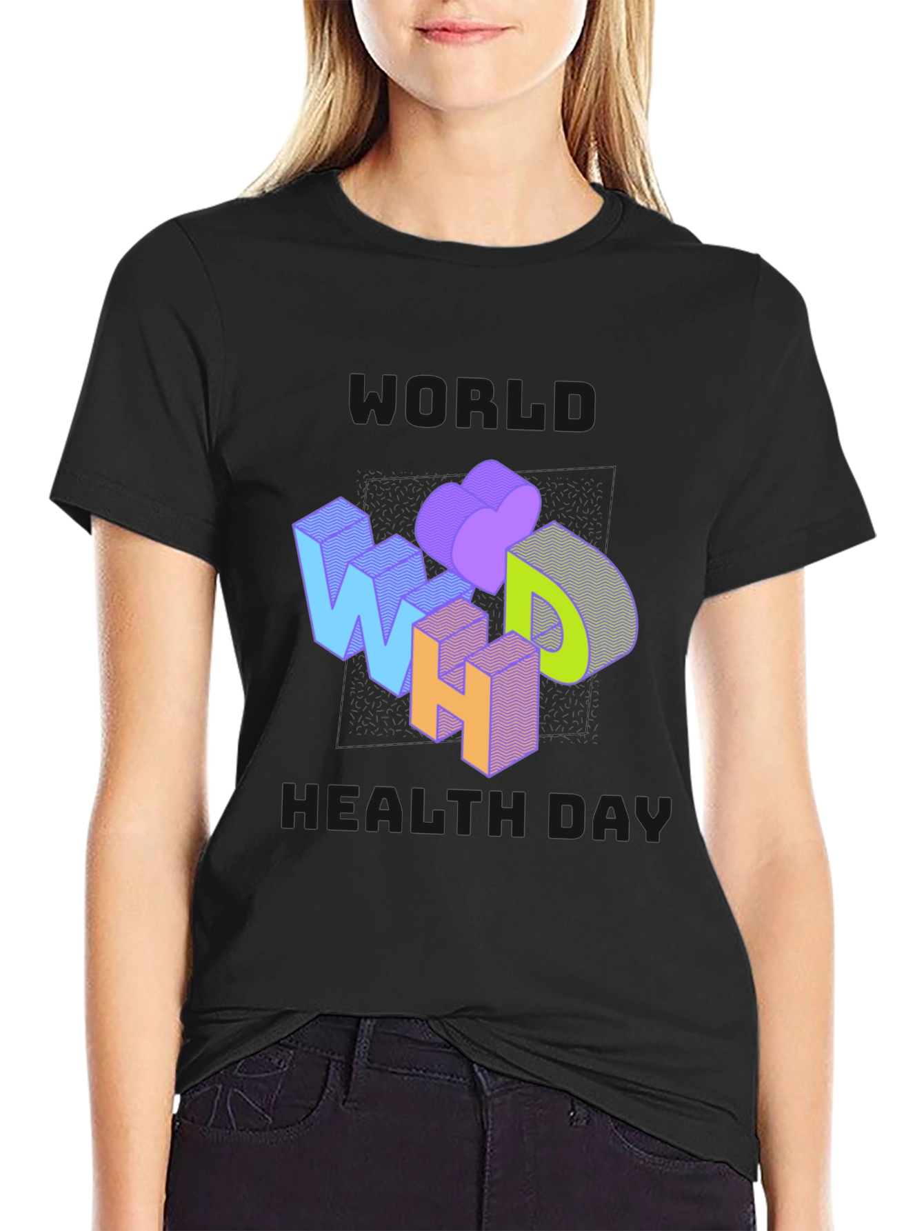 World Health Day Graphic Tee - Black