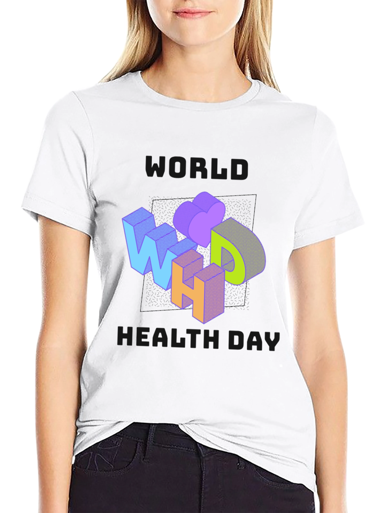 World Health Day Graphic Tee - Black