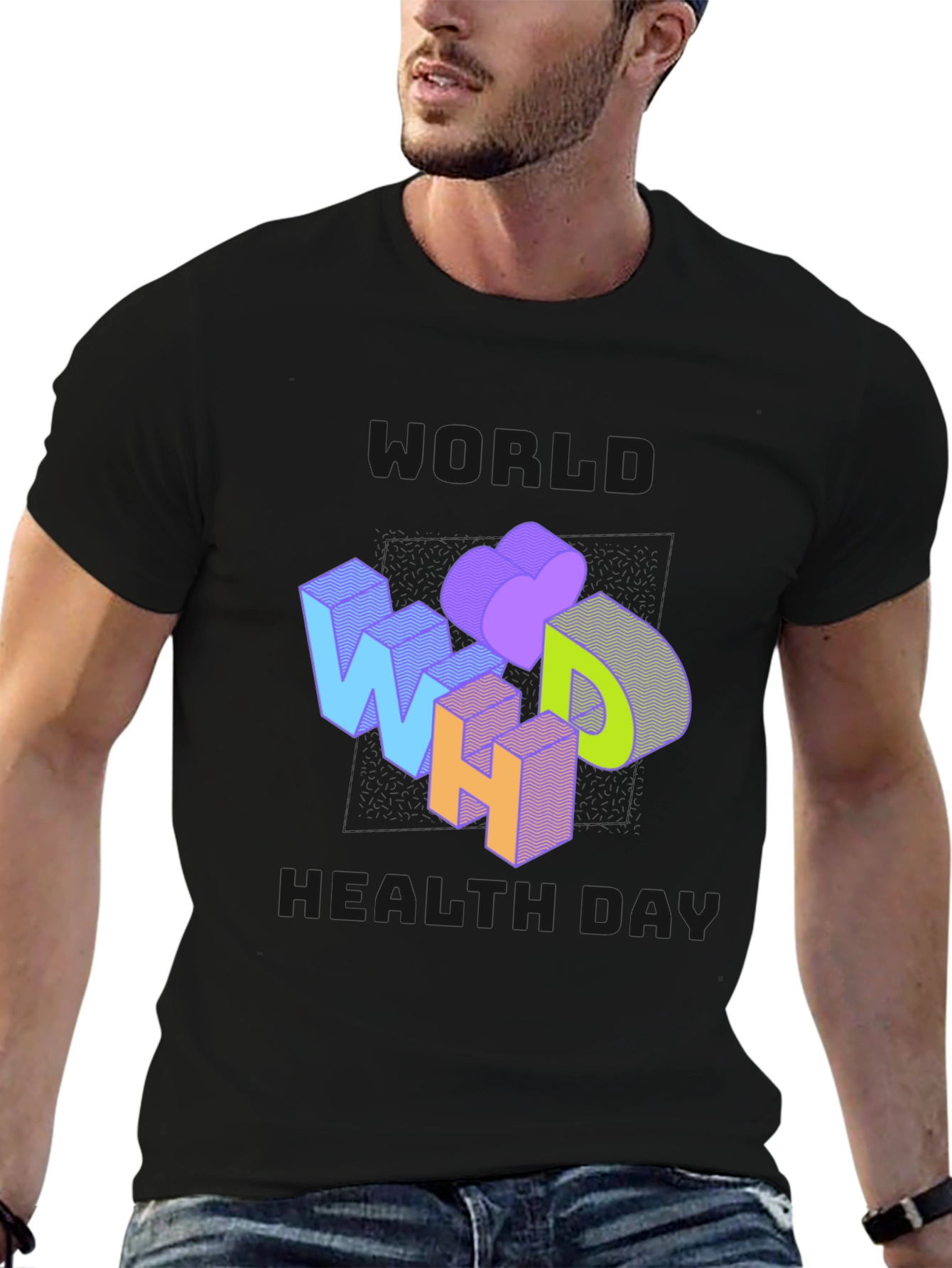 World Health Day Graphic Tee - Black