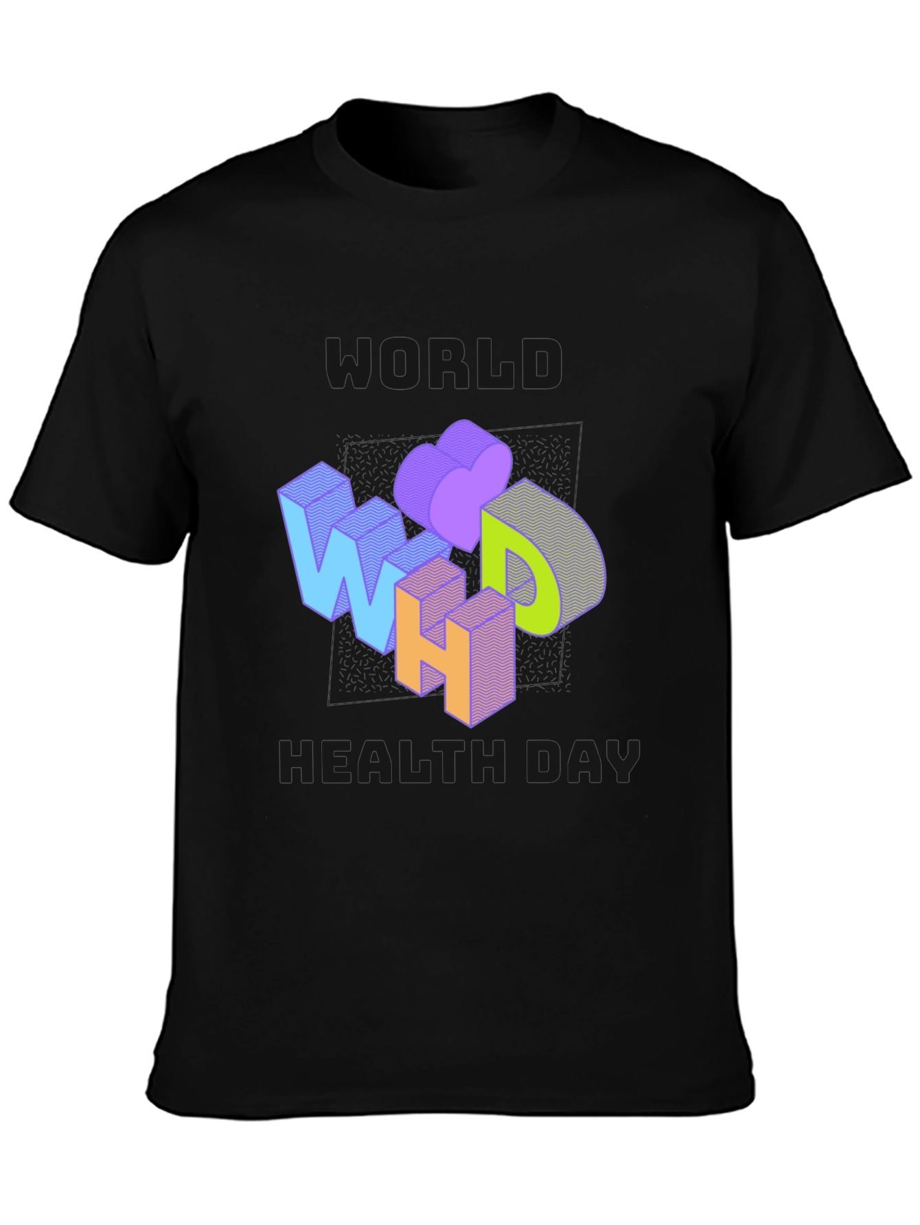 World Health Day Graphic Tee - Black