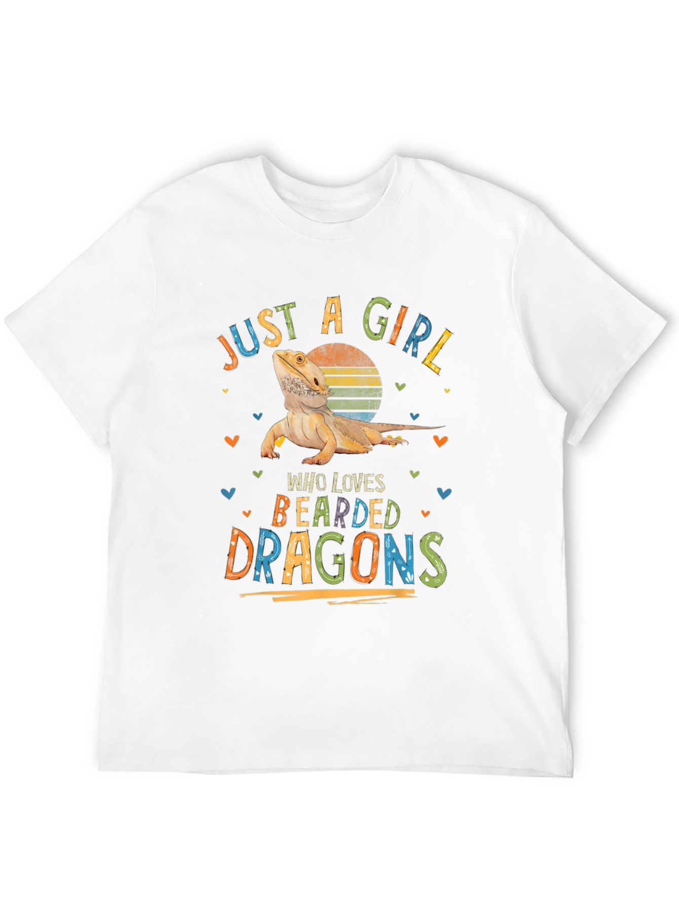 Bearded Dragon Lover T-Shirt Just a Girl Tee