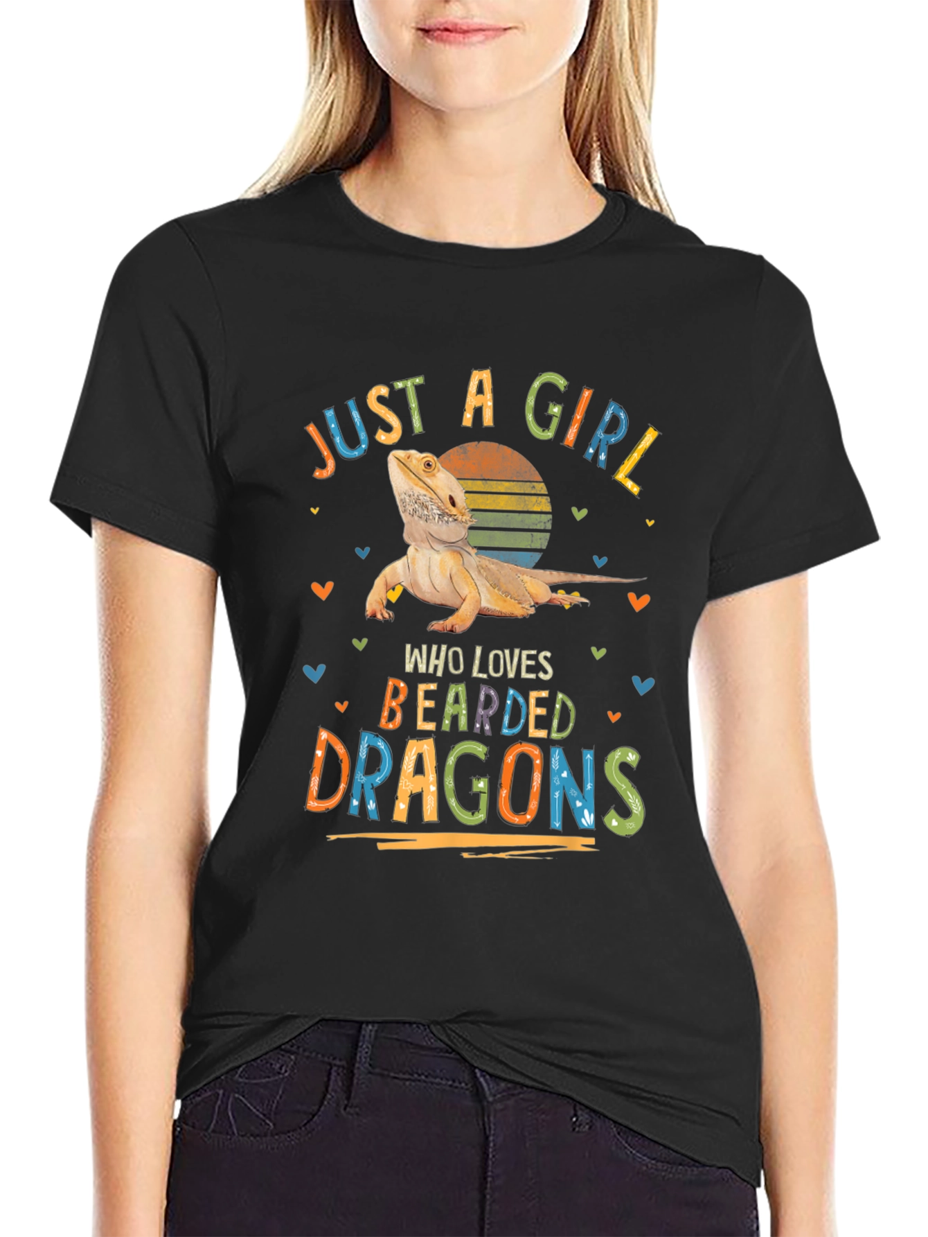 Bearded Dragon Lover T-Shirt Just a Girl Tee