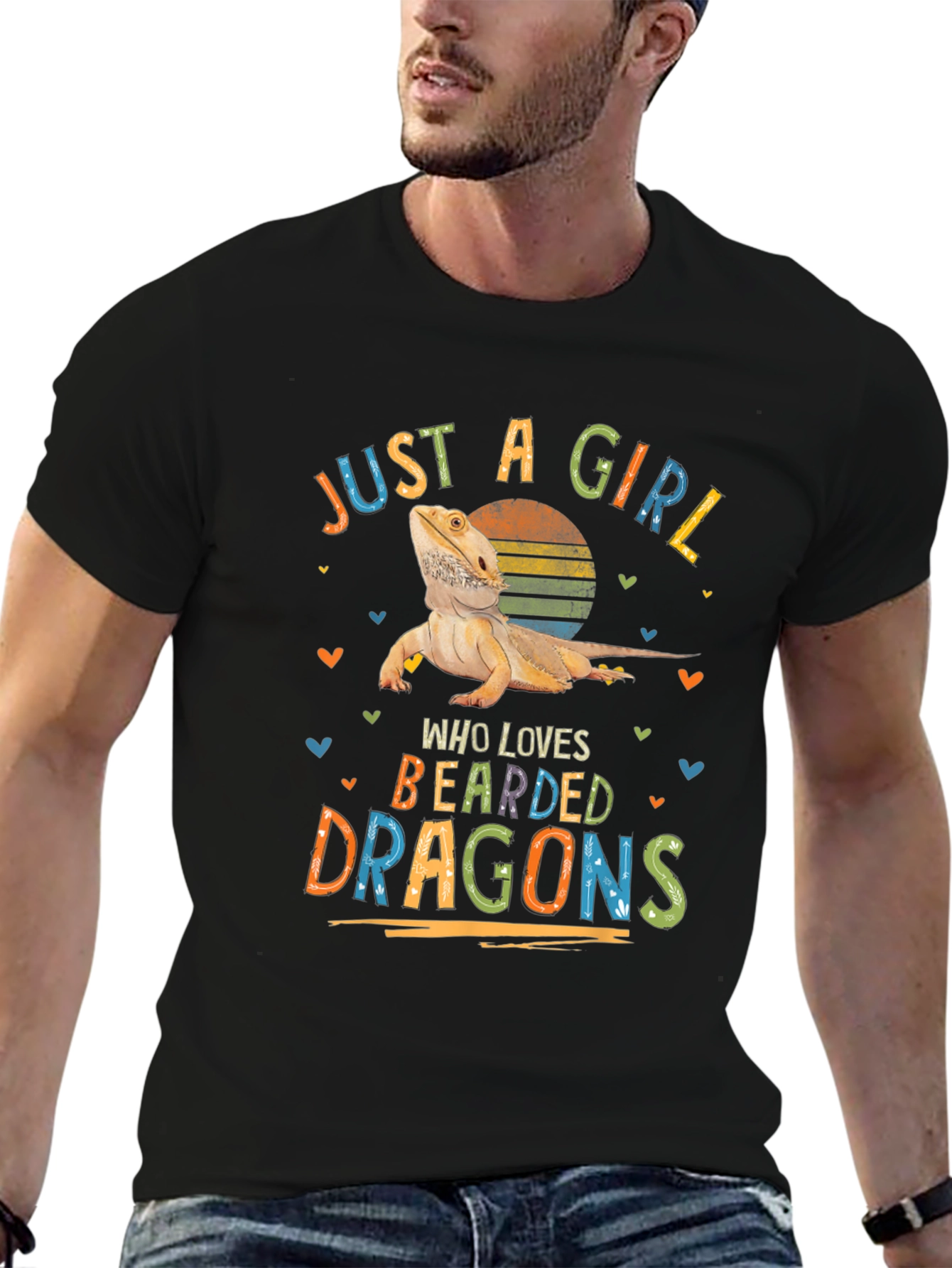 Bearded Dragon Lover T-Shirt Just a Girl Tee
